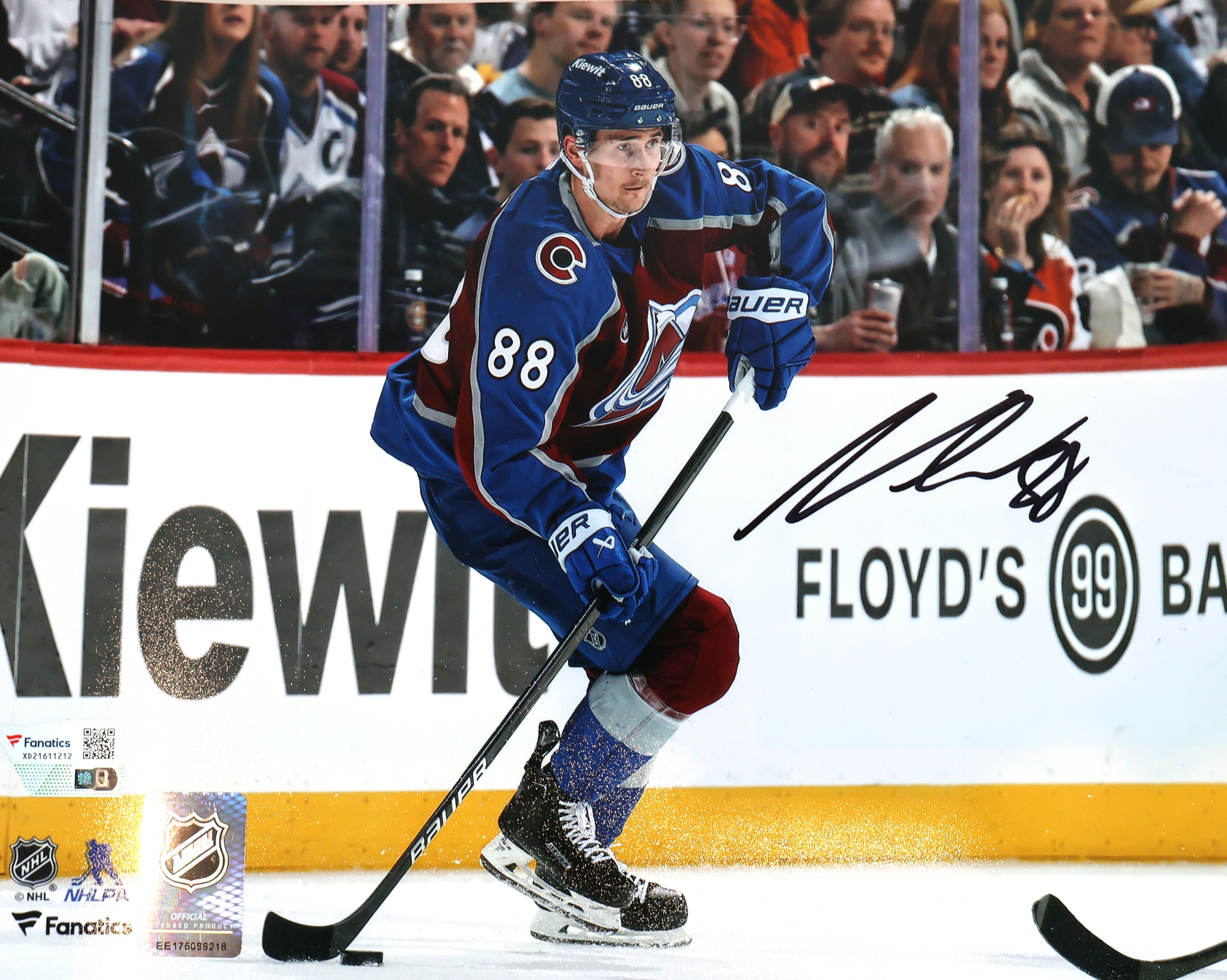 Martin Necas Autographed 8x10 Colorado Avalanche Burgandy (black pen)