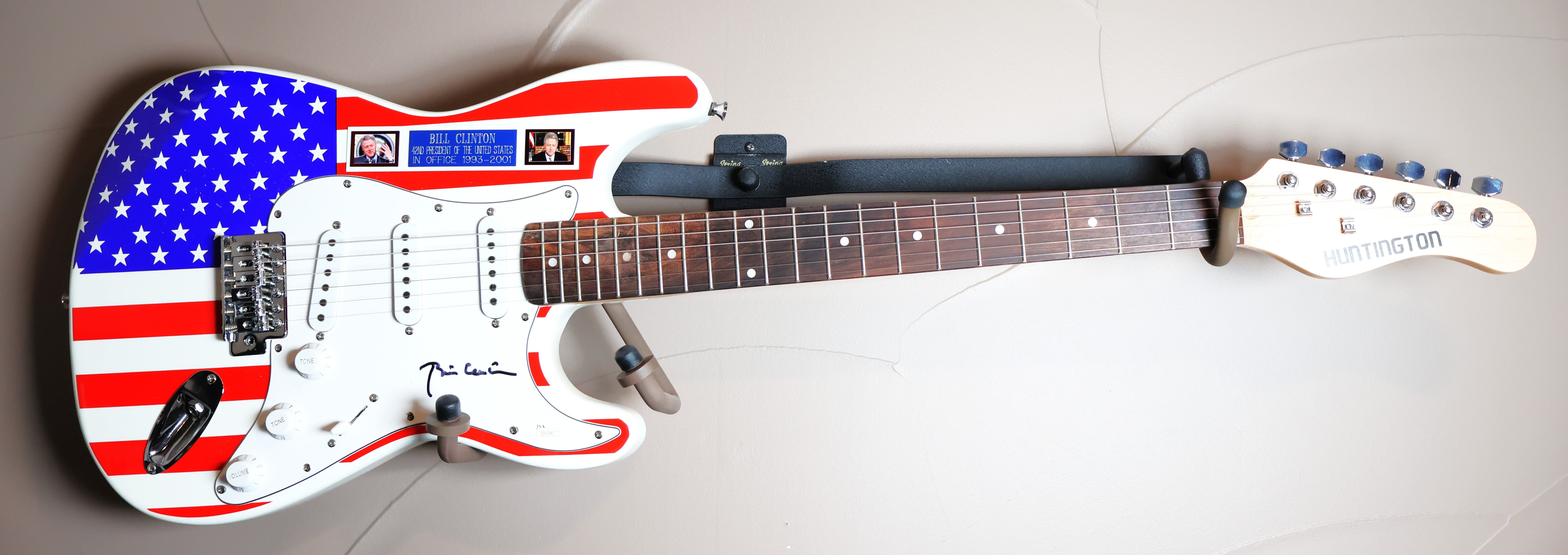 Bill Clinton Autographed Huntington Guitar (JSA)