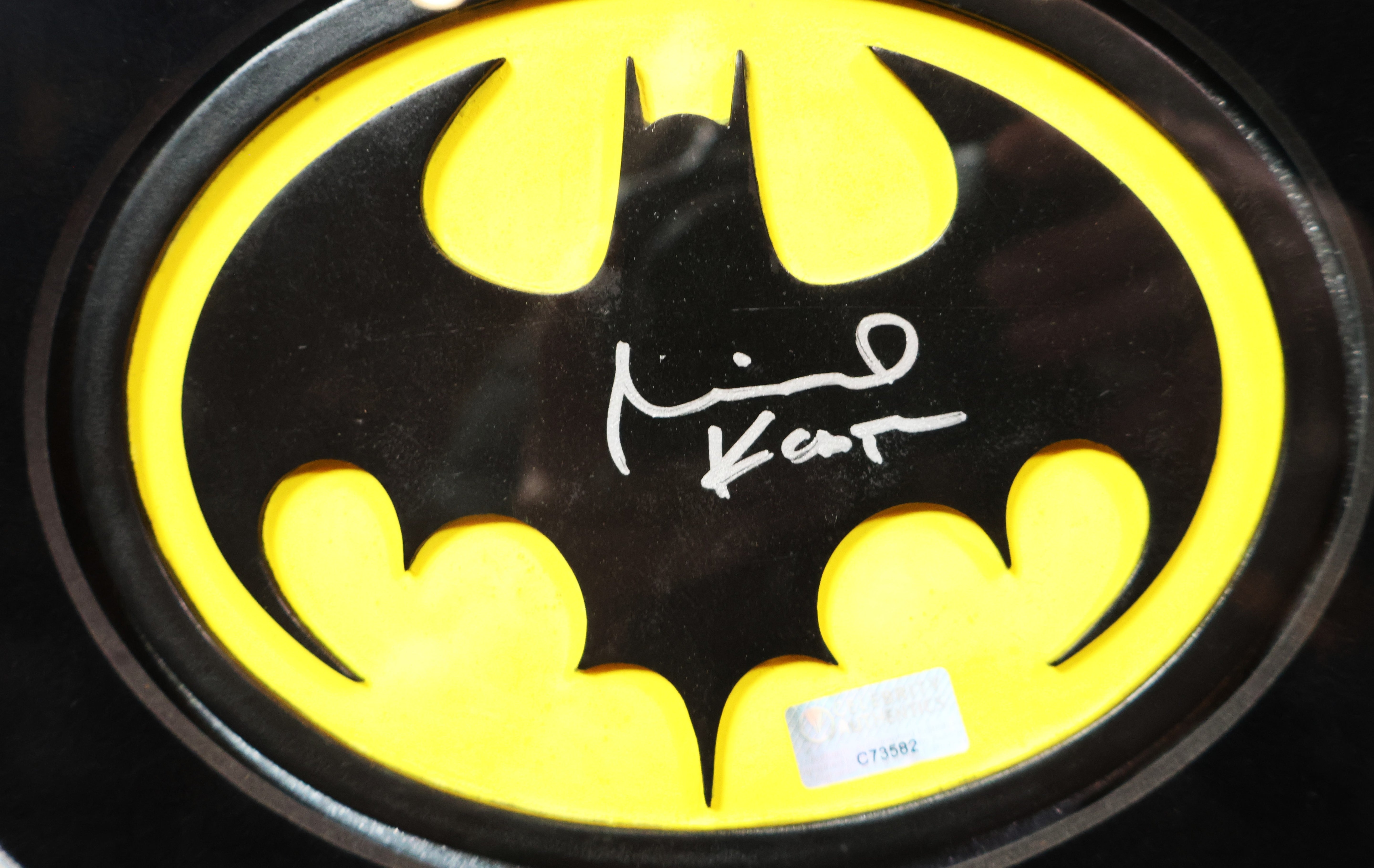 Batman collage signed photos by Michael Keaton, George Clooney, Ben Affleck, Val Kilmer and Christian Bale