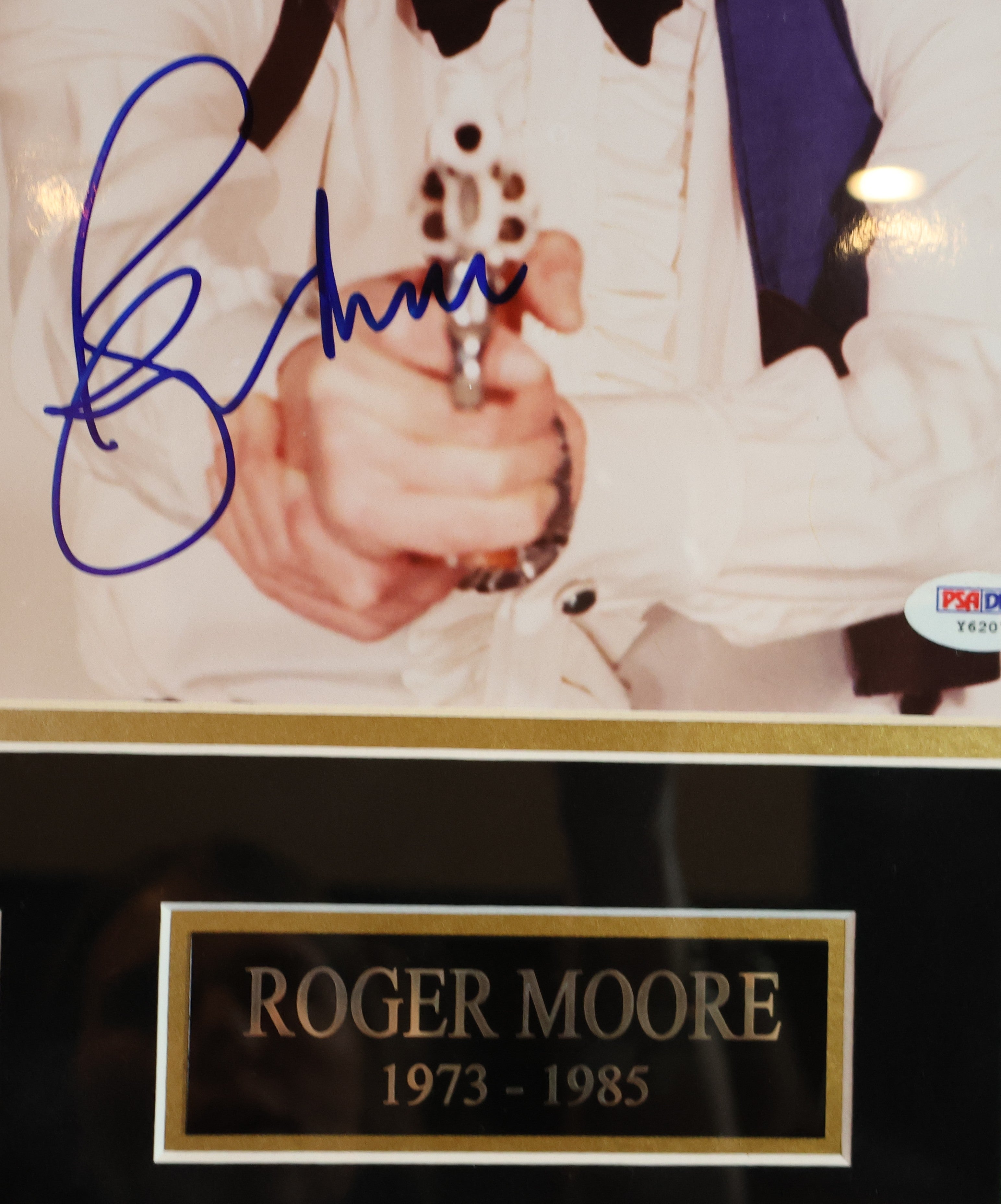 James Bond 007 Collage Autographed by S. Connery, R. Moore, P. Brosnan, D. Craig