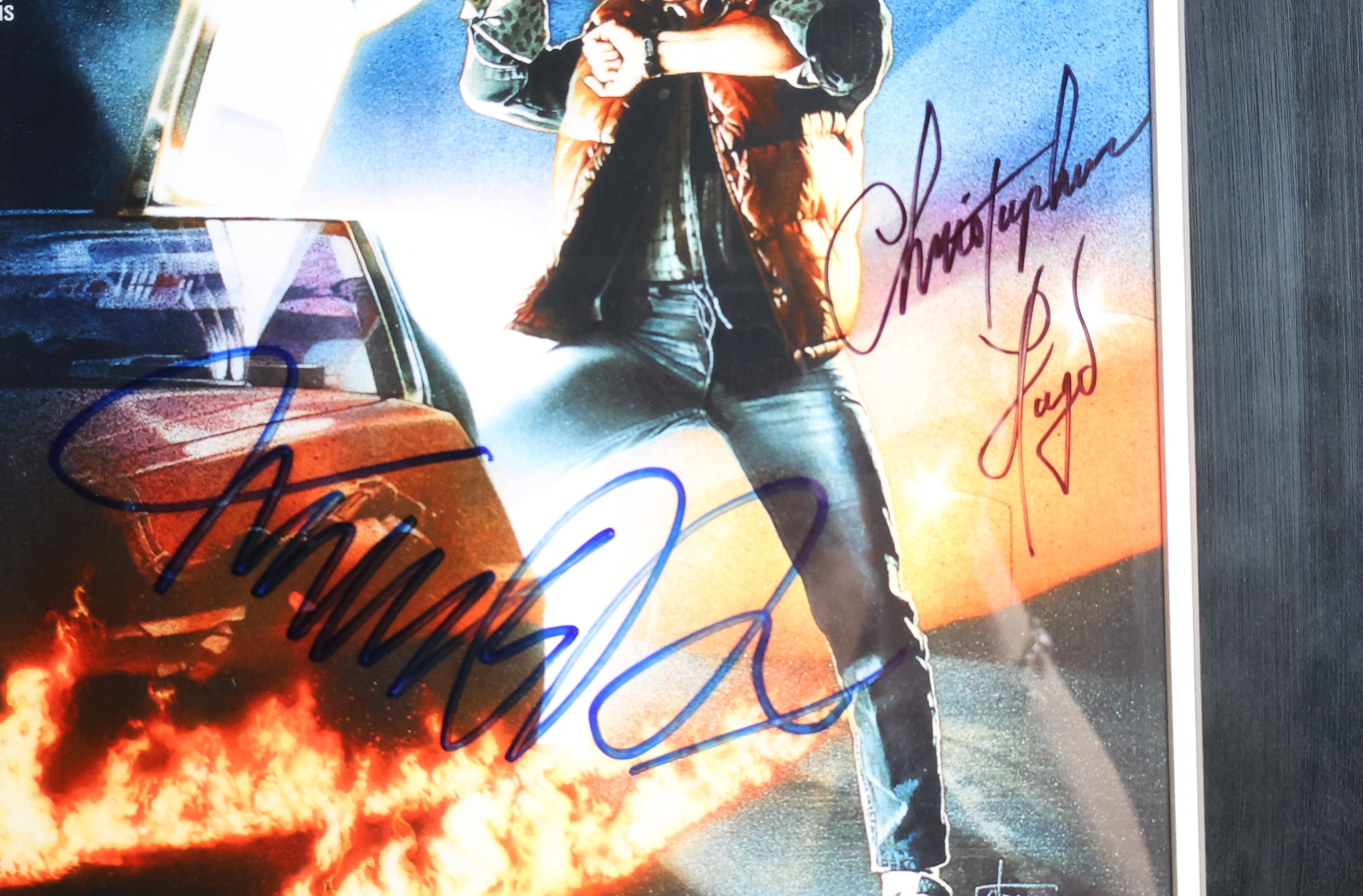 Back to the Future Framed Movie Poster Signed by Michael J. Fox and Christopher Lloyd
