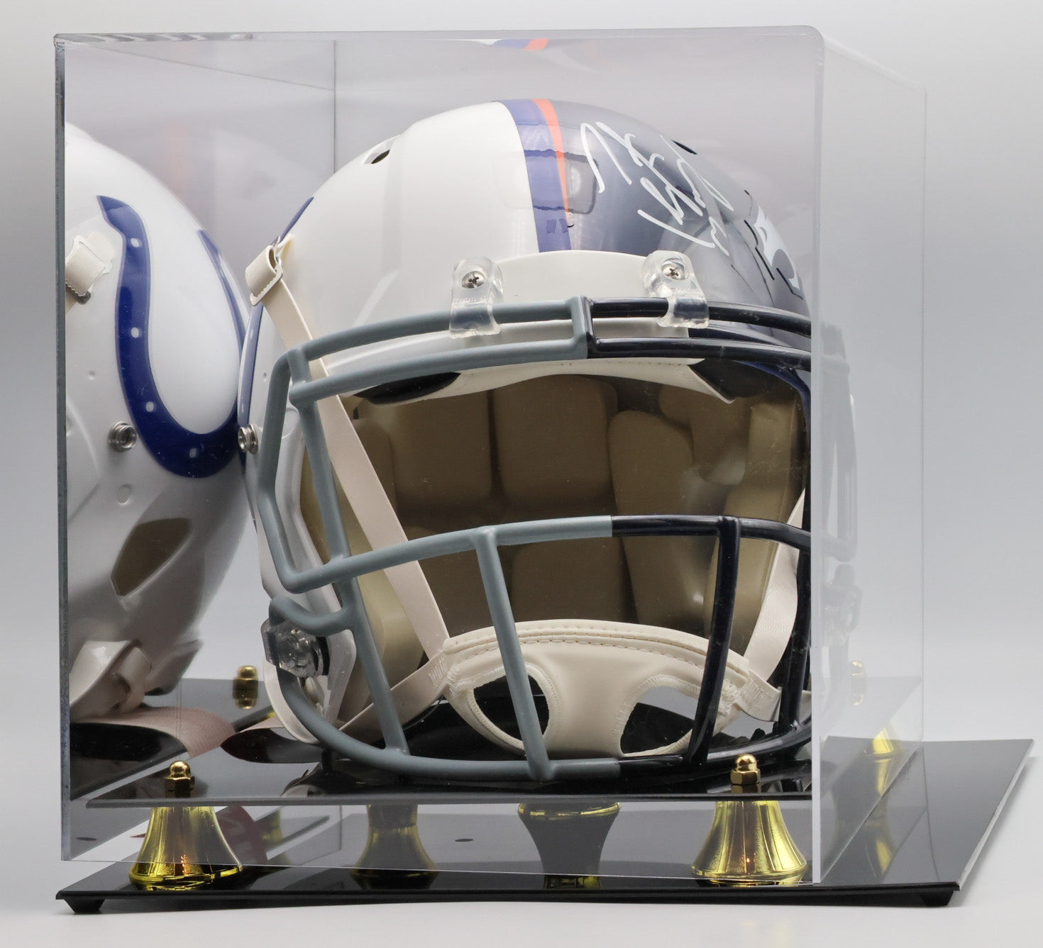 Peyton Manning Broncos  / Colts Autographed Pro Helmet W/ Case (Fanatics) - Latitude Sports Marketing