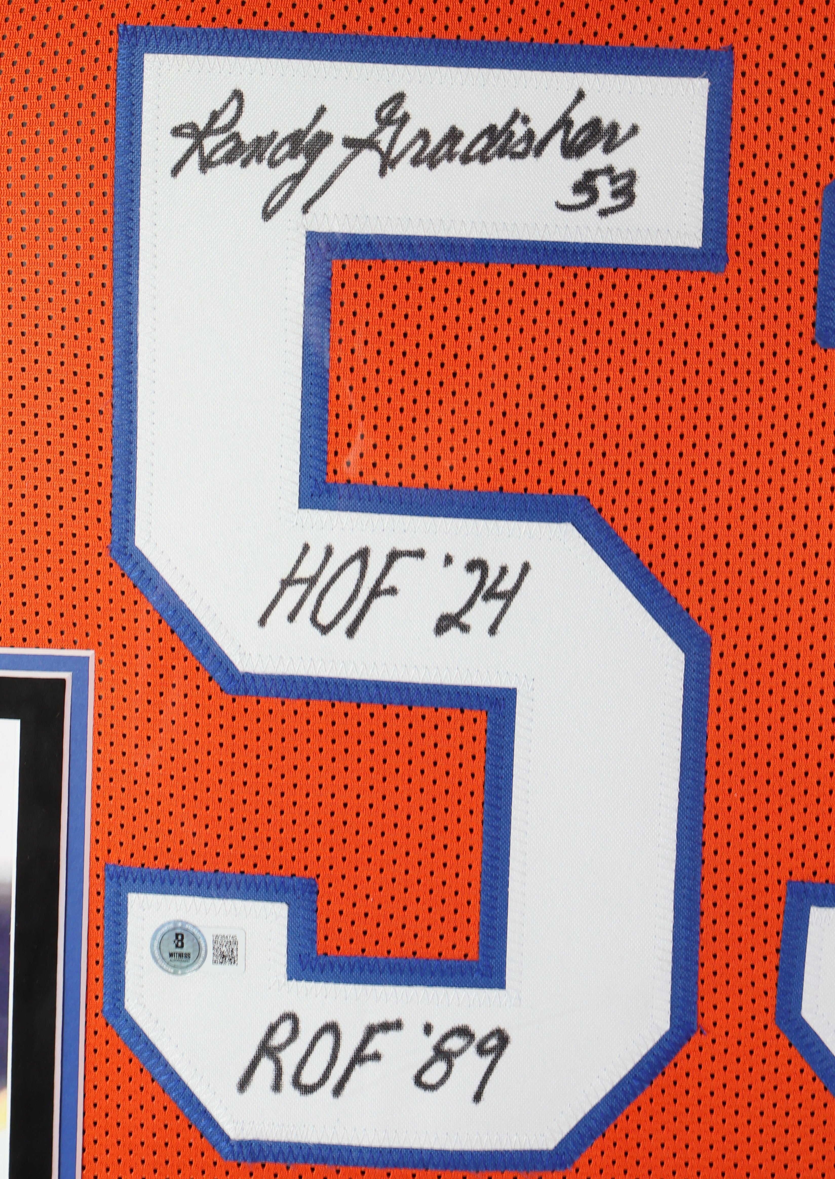 Randy Gradishar Autographed Framed Jersey Inscribed Beckett COA