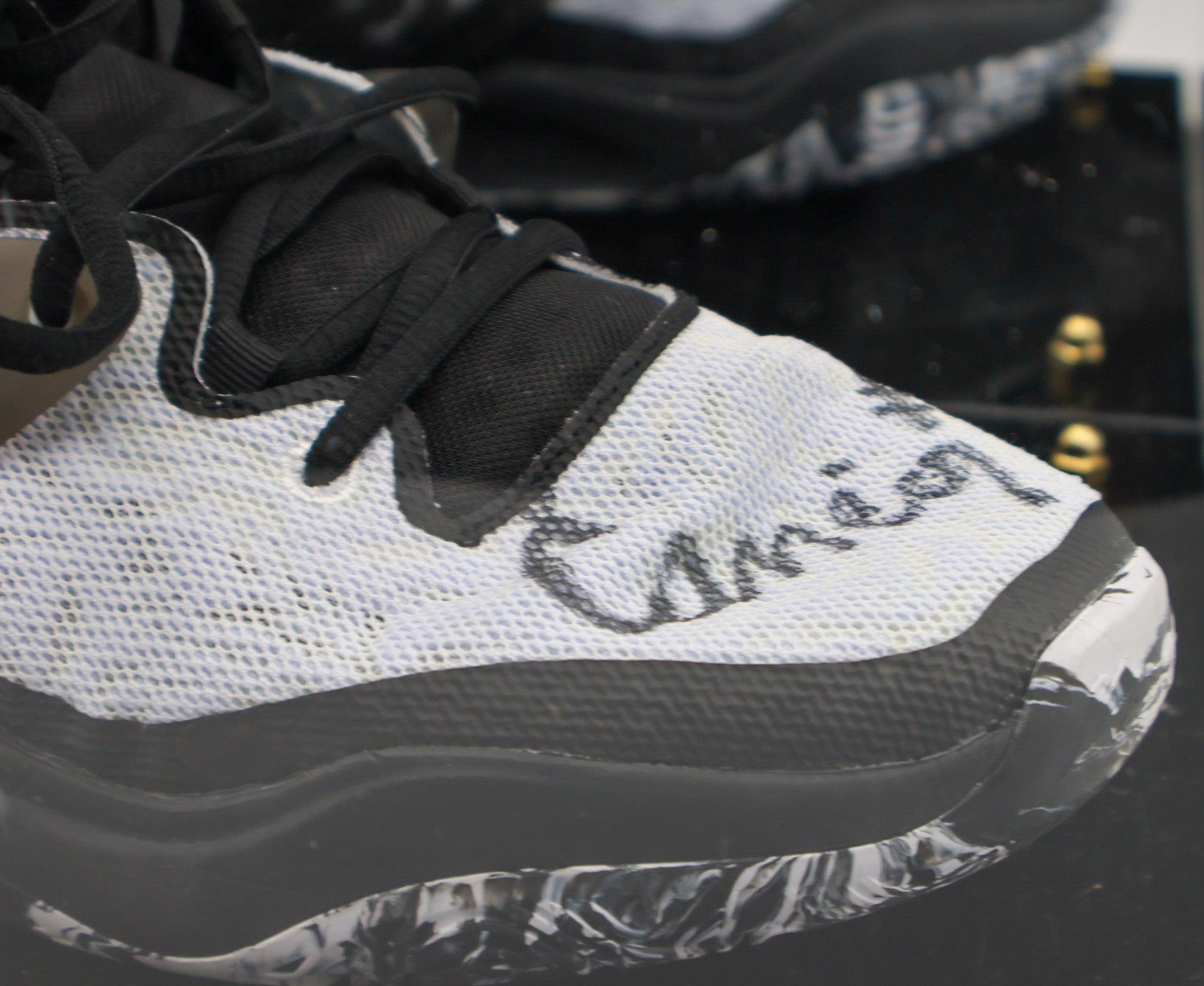 Vlatko Cancar Denver Nuggets Autographed Game Worn Shoes - Latitude Sports Marketing