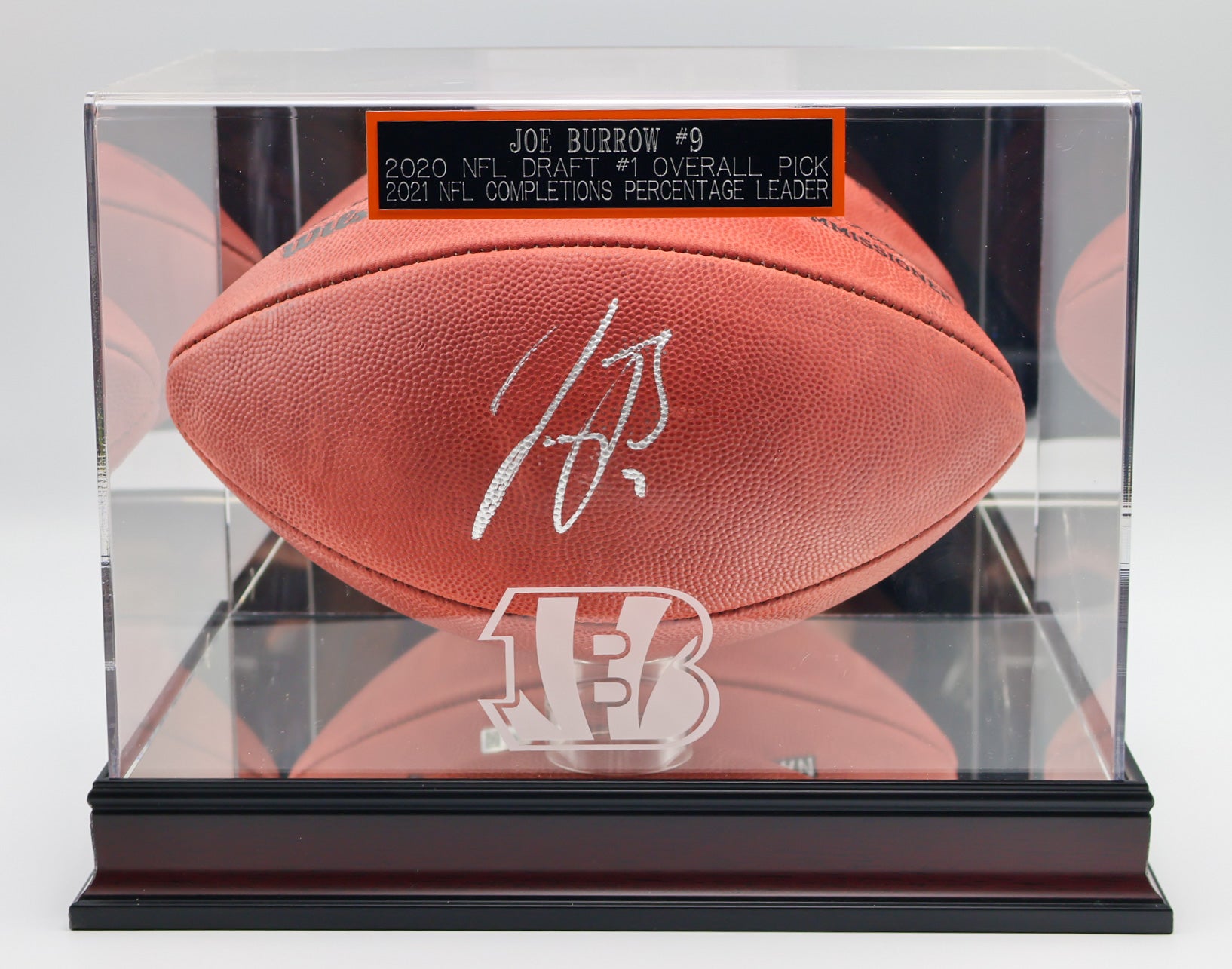 Joe Burrow Cincinnati Bengals Autographed Super Bowl Football - Latitude Sports Marketing