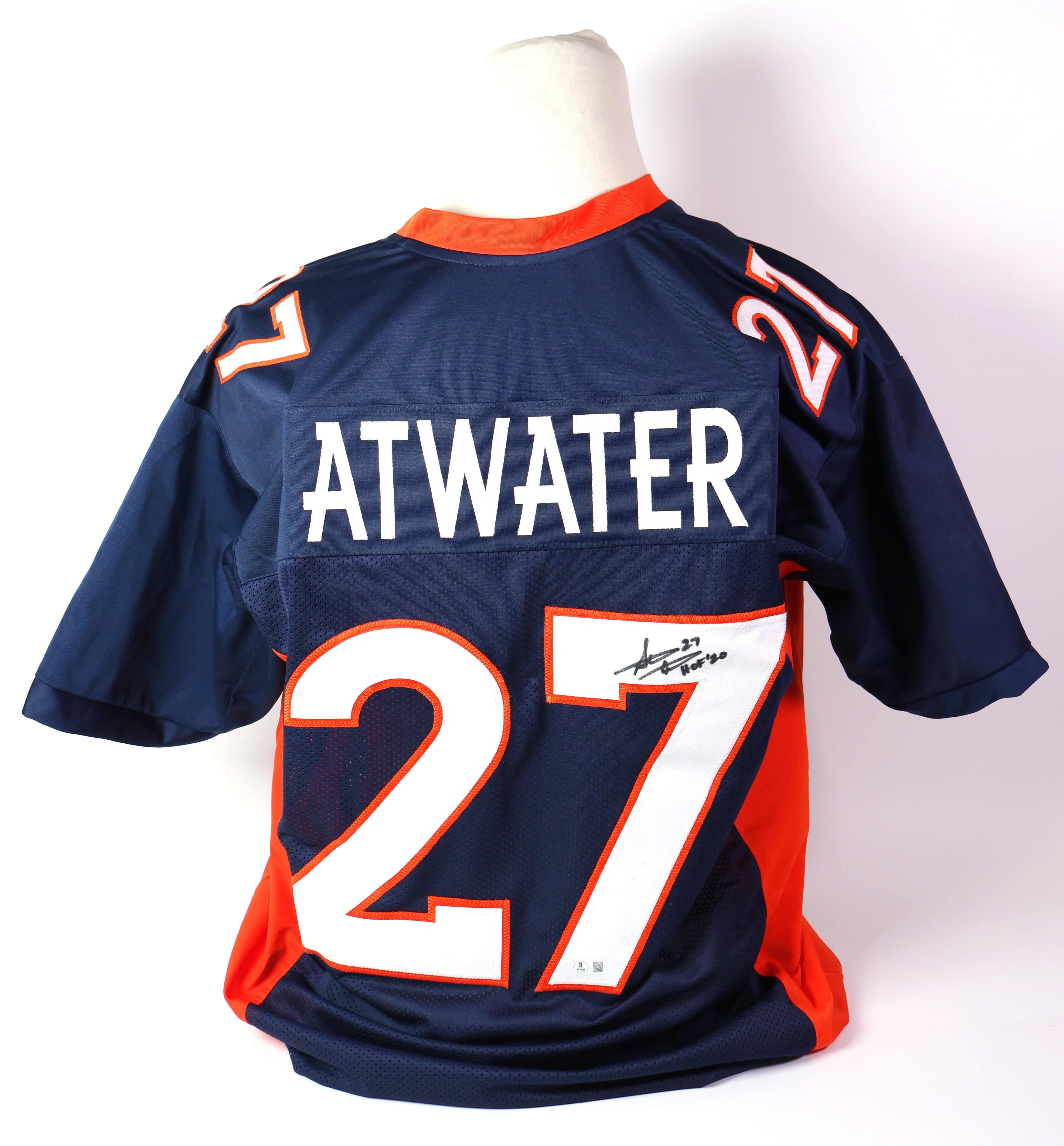 Steve Atwater Autographed Broncos Blue Beckett COA