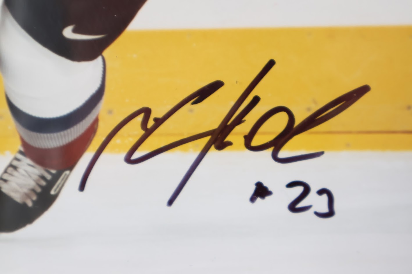 Milan Hejduk Autographed 8x10 Photo with Plaque JSA COA