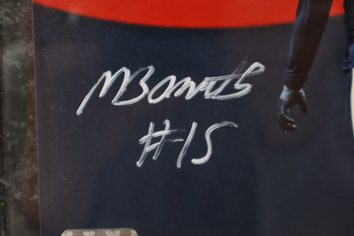 Nik Bonnito Autographed 8x10 Navy Jersey Photo with Plaque Beckett COA