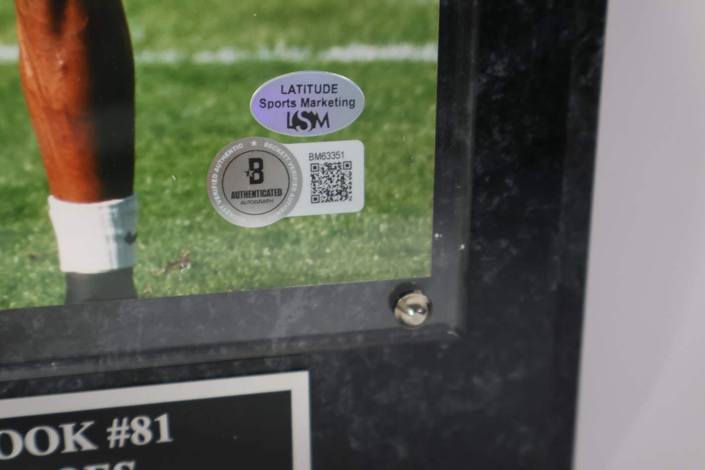 Michael Westbrook Autographed 8x10 Photo with Plaque Beckett COA