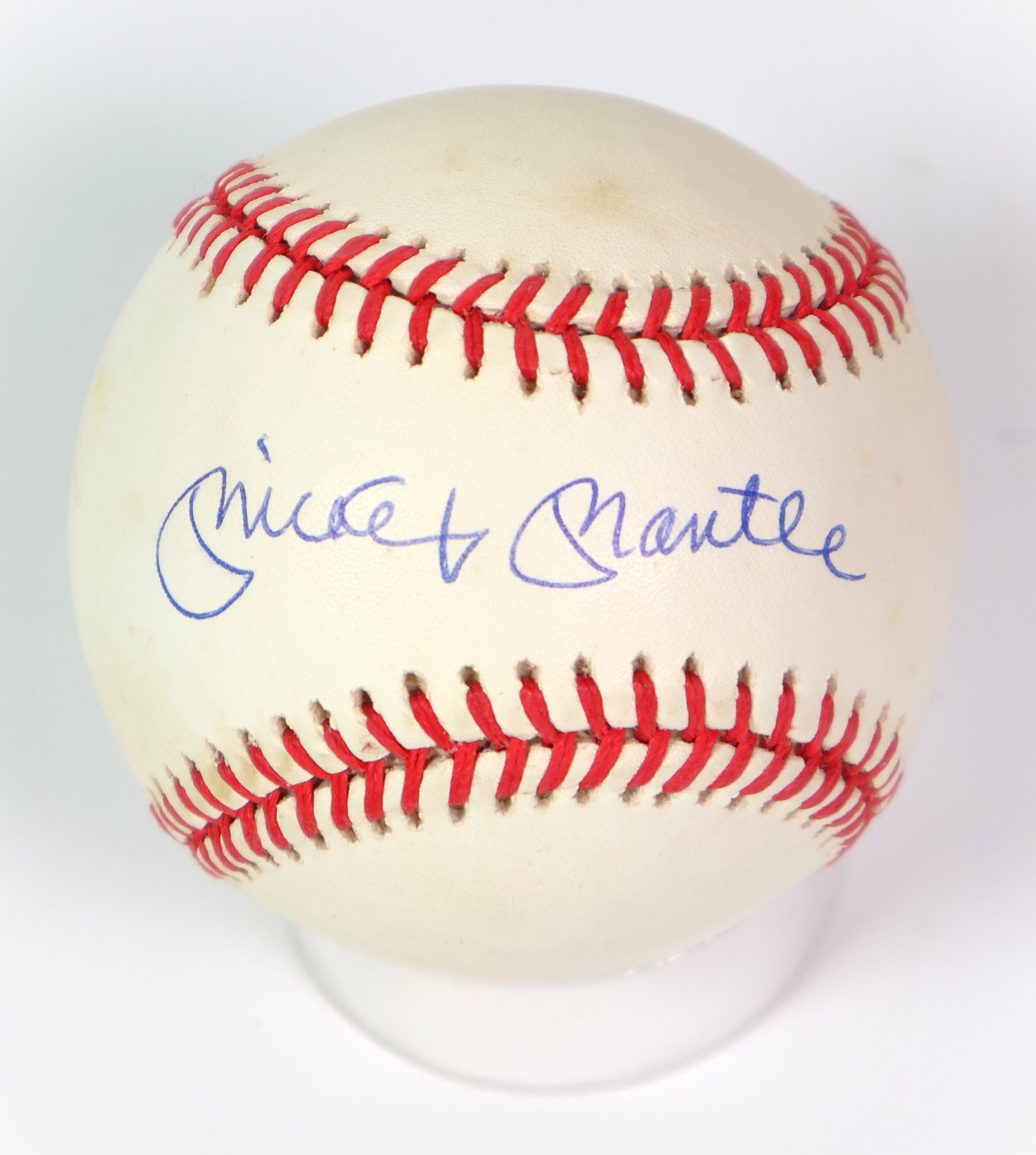Mickey Mantle Autographed Official American League Rawlings Baseball JSA LOA