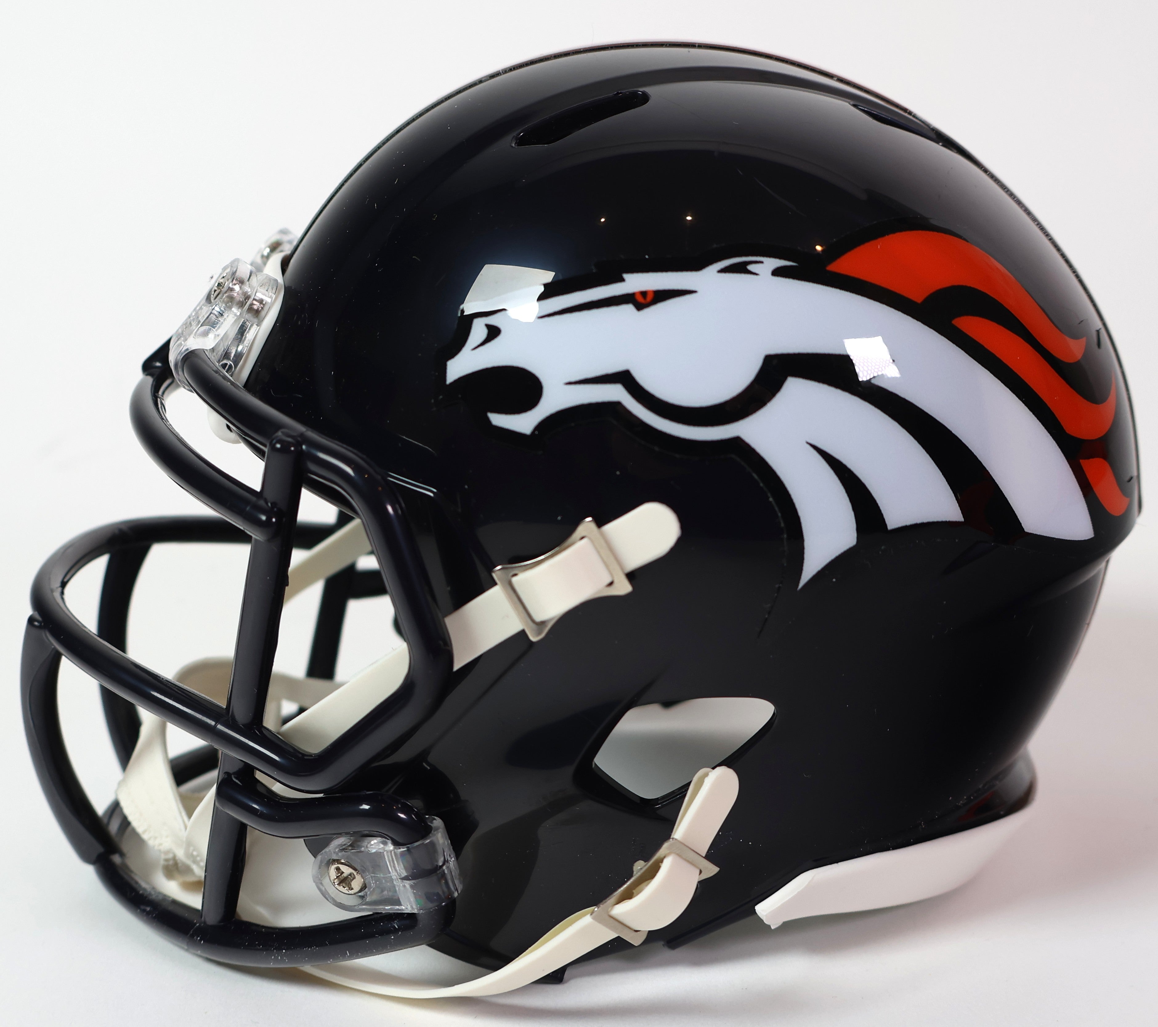 Aqib Talib and Chris Harris Autographed #25 Navy Mini Broncos Helmet Beckett COA