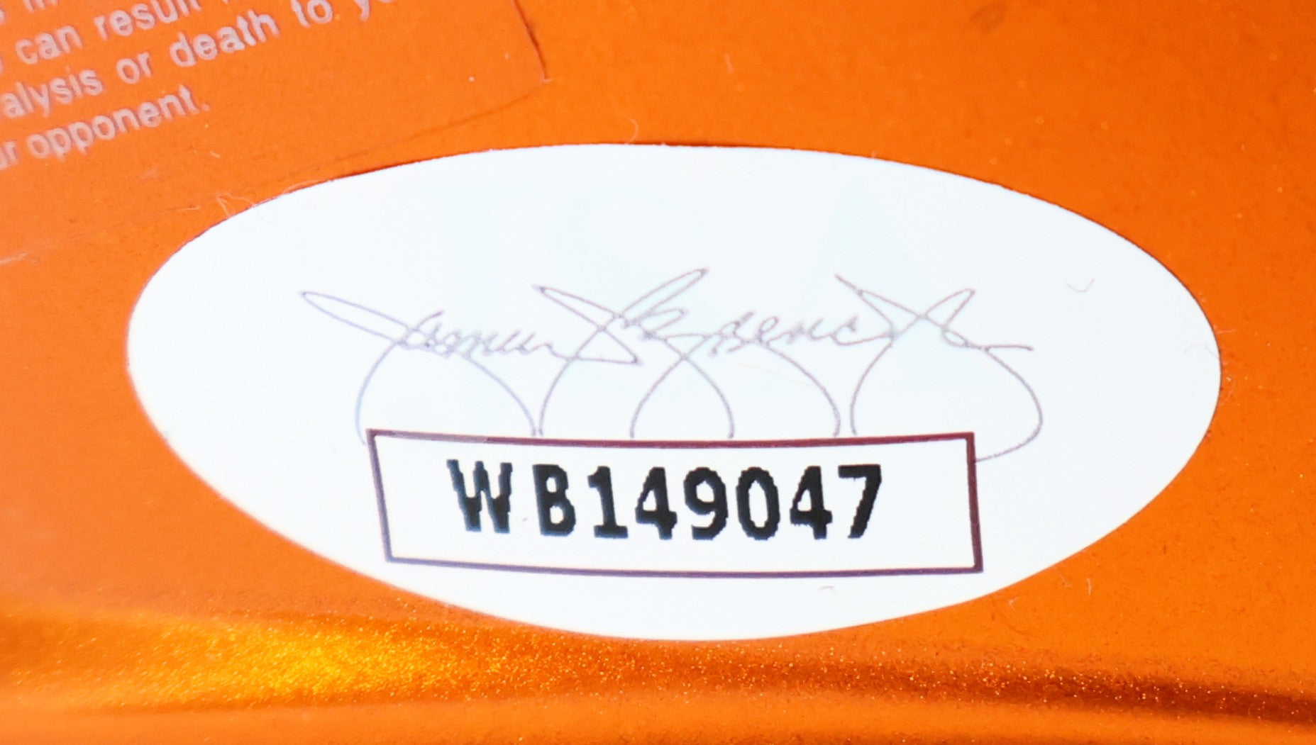 T.J. Ward Autographed Broncos Flash Mini Helmet JSA COA