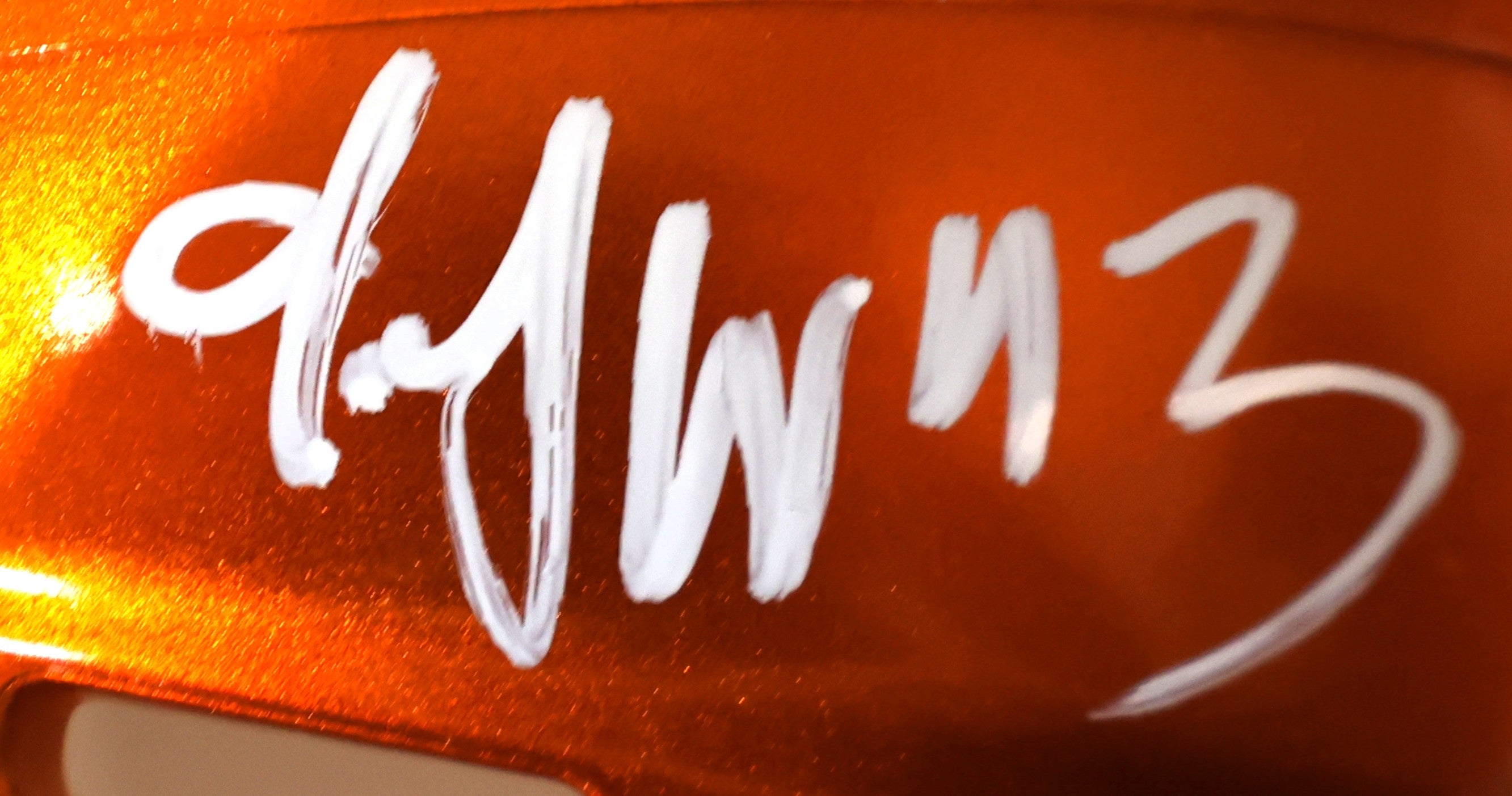 T.J. Ward Autographed Broncos Flash Mini Helmet JSA COA