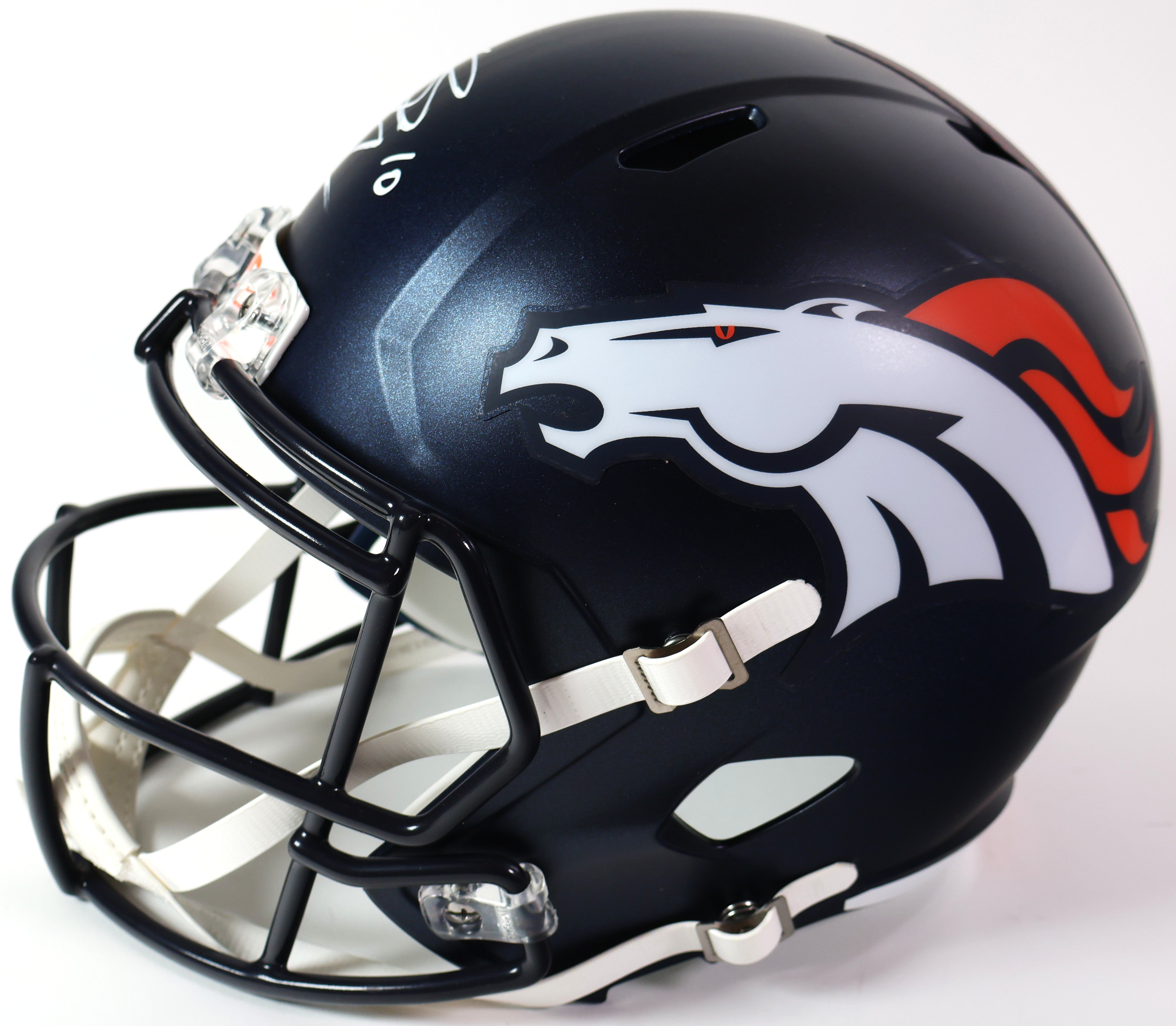 Bo Nix and Patrick Surtain II dual autographed Broncos 5280 Replica Helmet Beckett COA