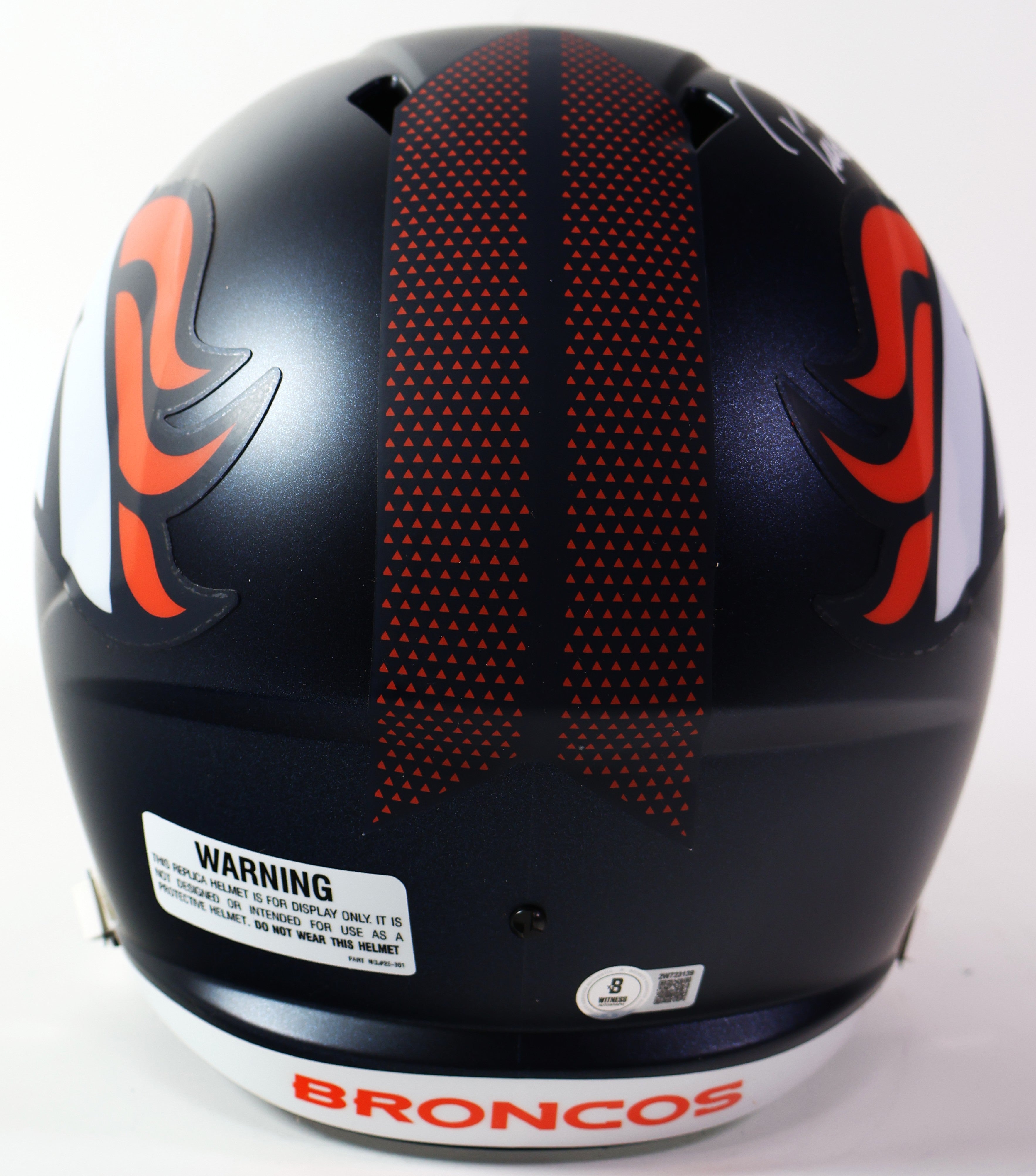 Bo Nix and Patrick Surtain II dual autographed Broncos 5280 Replica Helmet Beckett COA