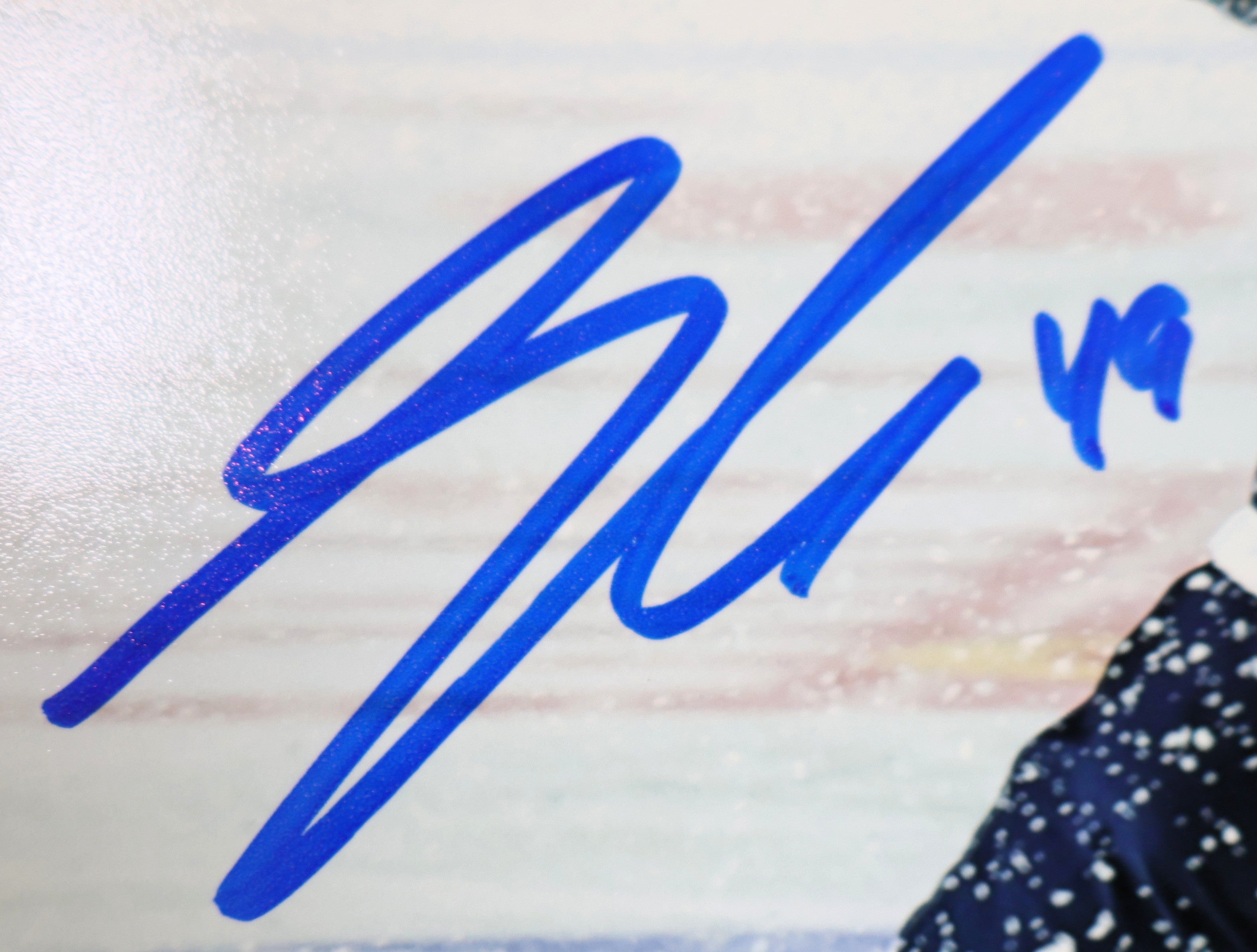 Samuel Girard Autographed Action 8x10 Photo Navy Uniform JSA COA