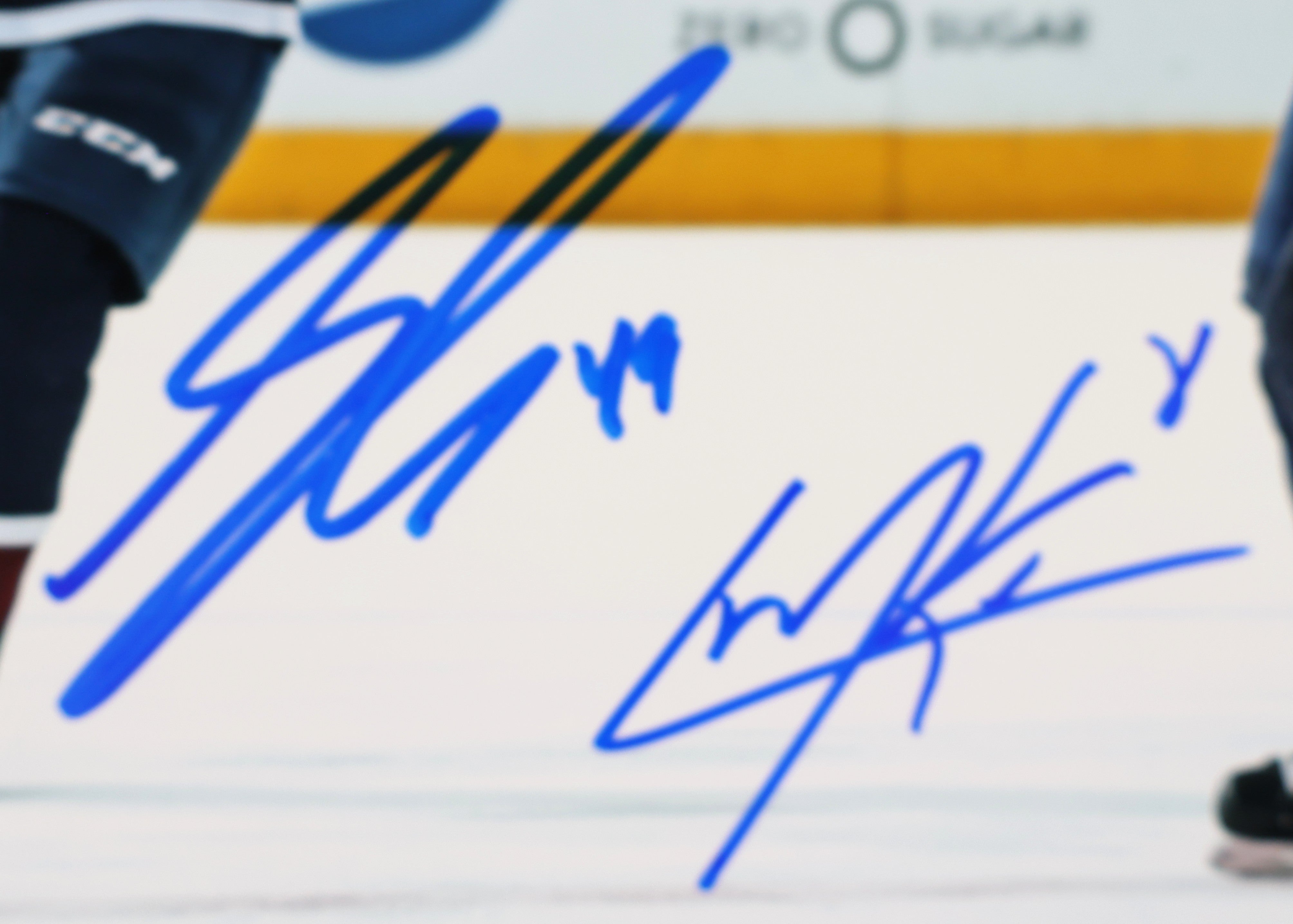 Cale Makar and Samuel Girard autographed 8x10 photo Fanatics and JSA COA