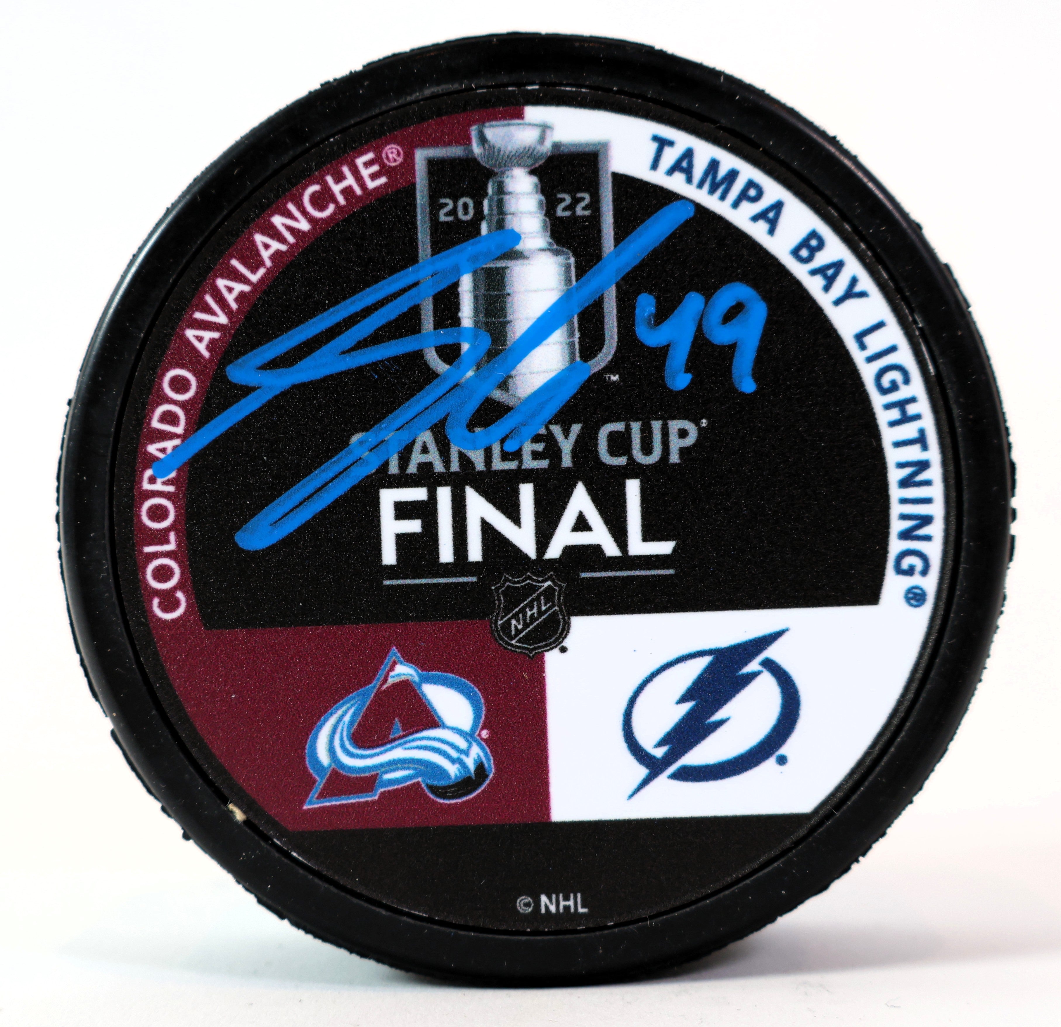 Samuel Girard Autographed Stanley Cup Finals Puck  JSA COA