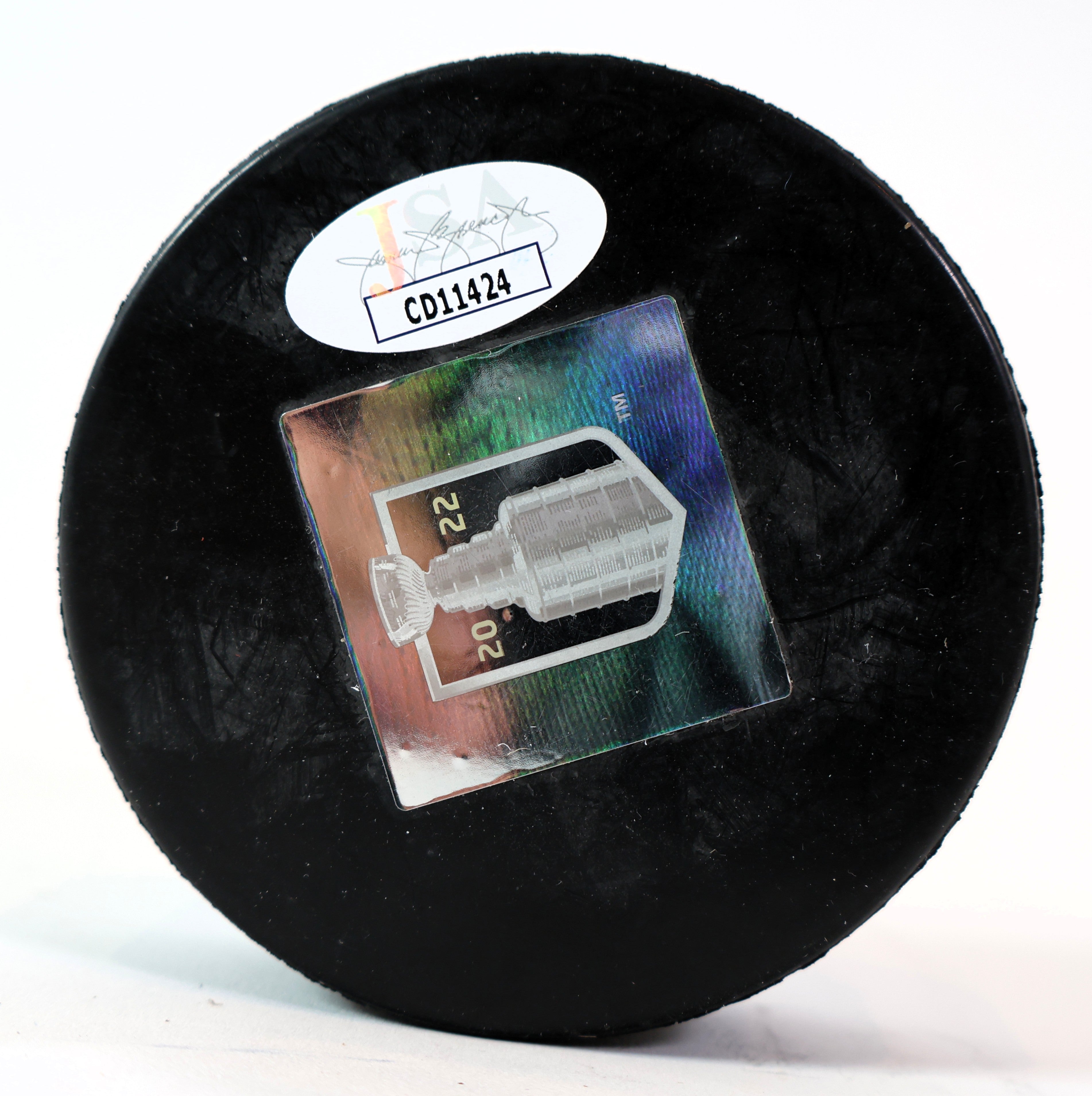 Samuel Girard Autographed Stanley Cup Finals Puck  JSA COA