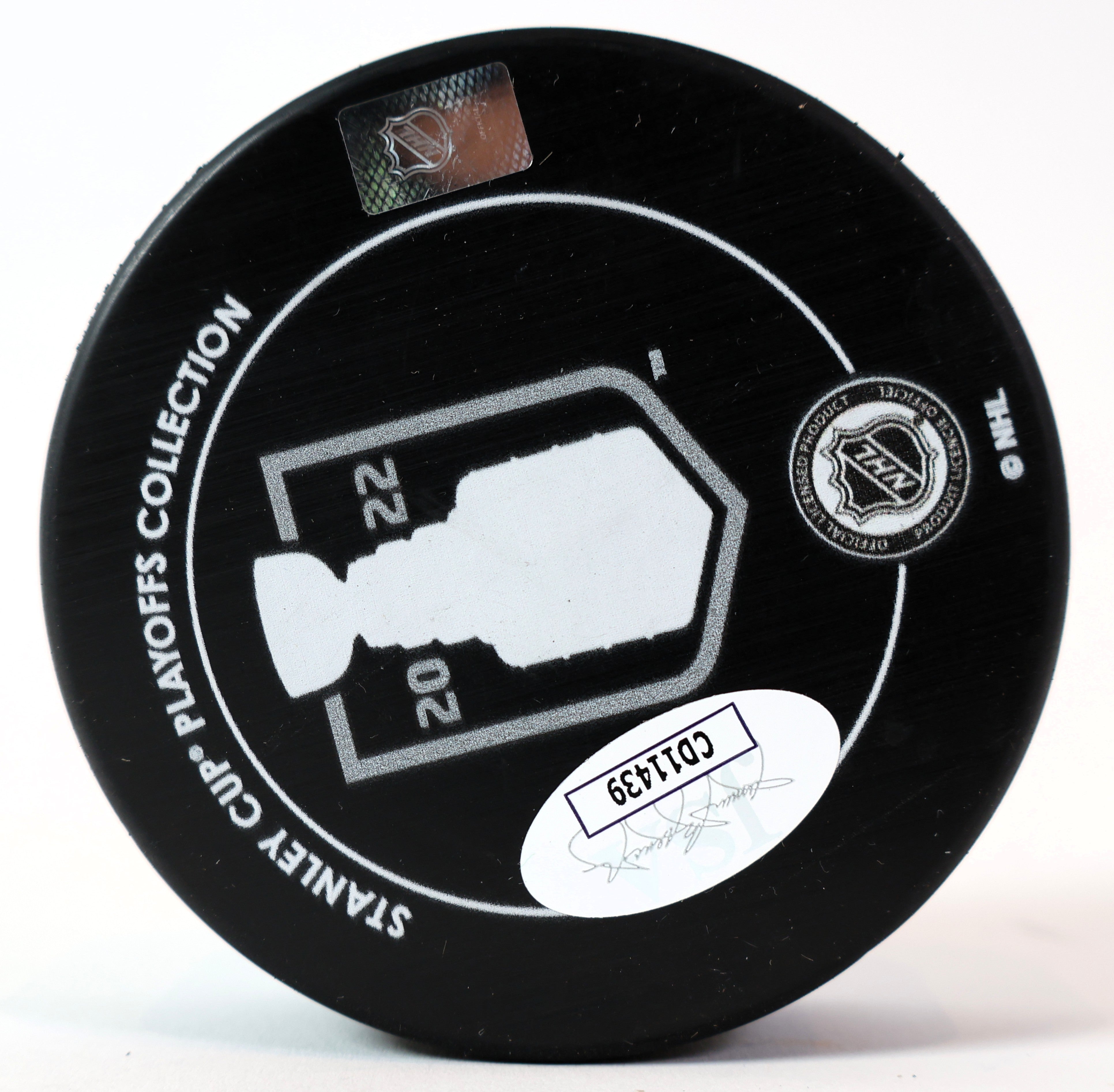 Samuel Girard Autographed 2022 Stanley Cup Champions Puck - JSA Authenticated