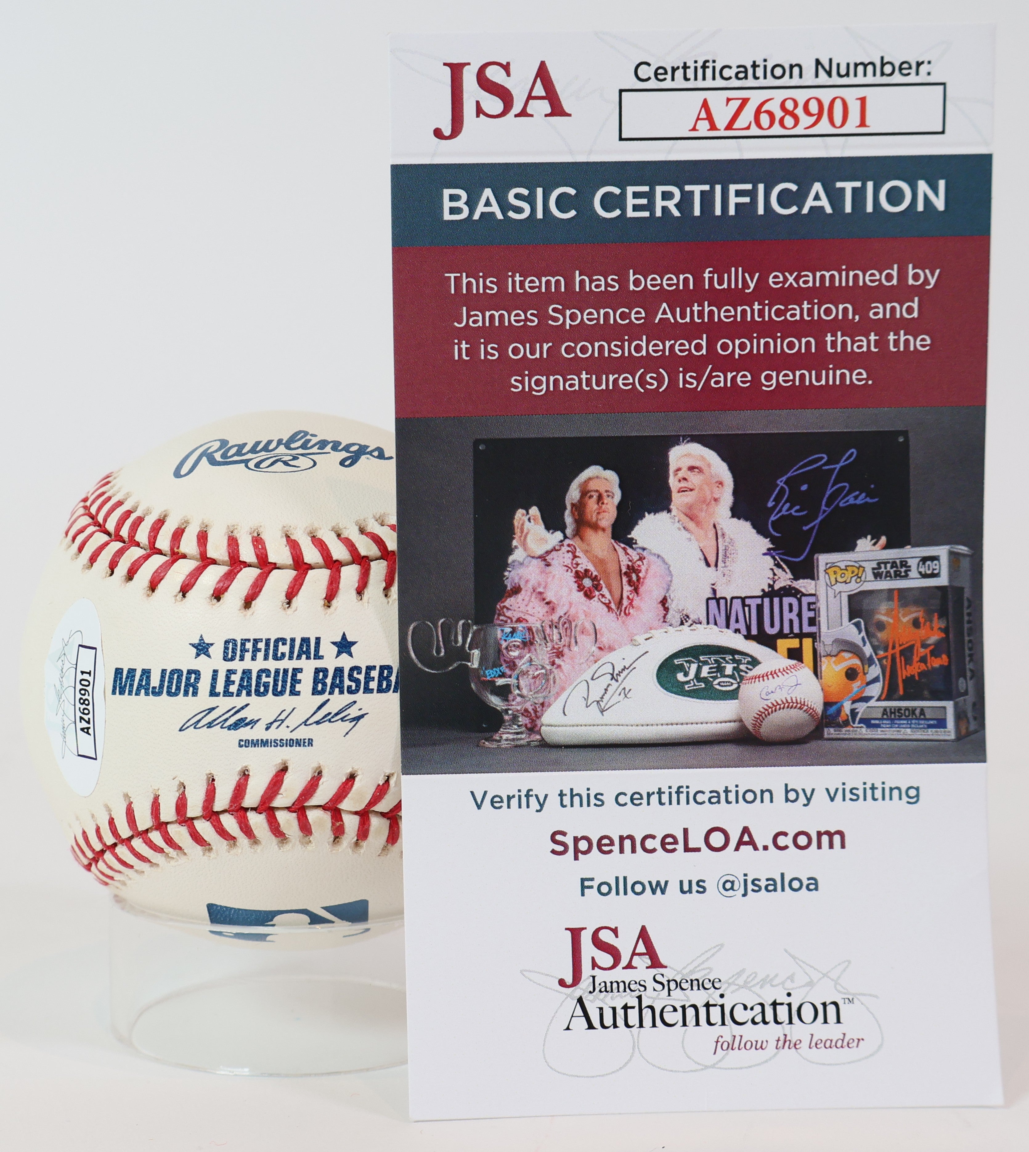 Robin Roberts Autographed/Inscribed "HOF 76" Official Major League Baseball JSA COA