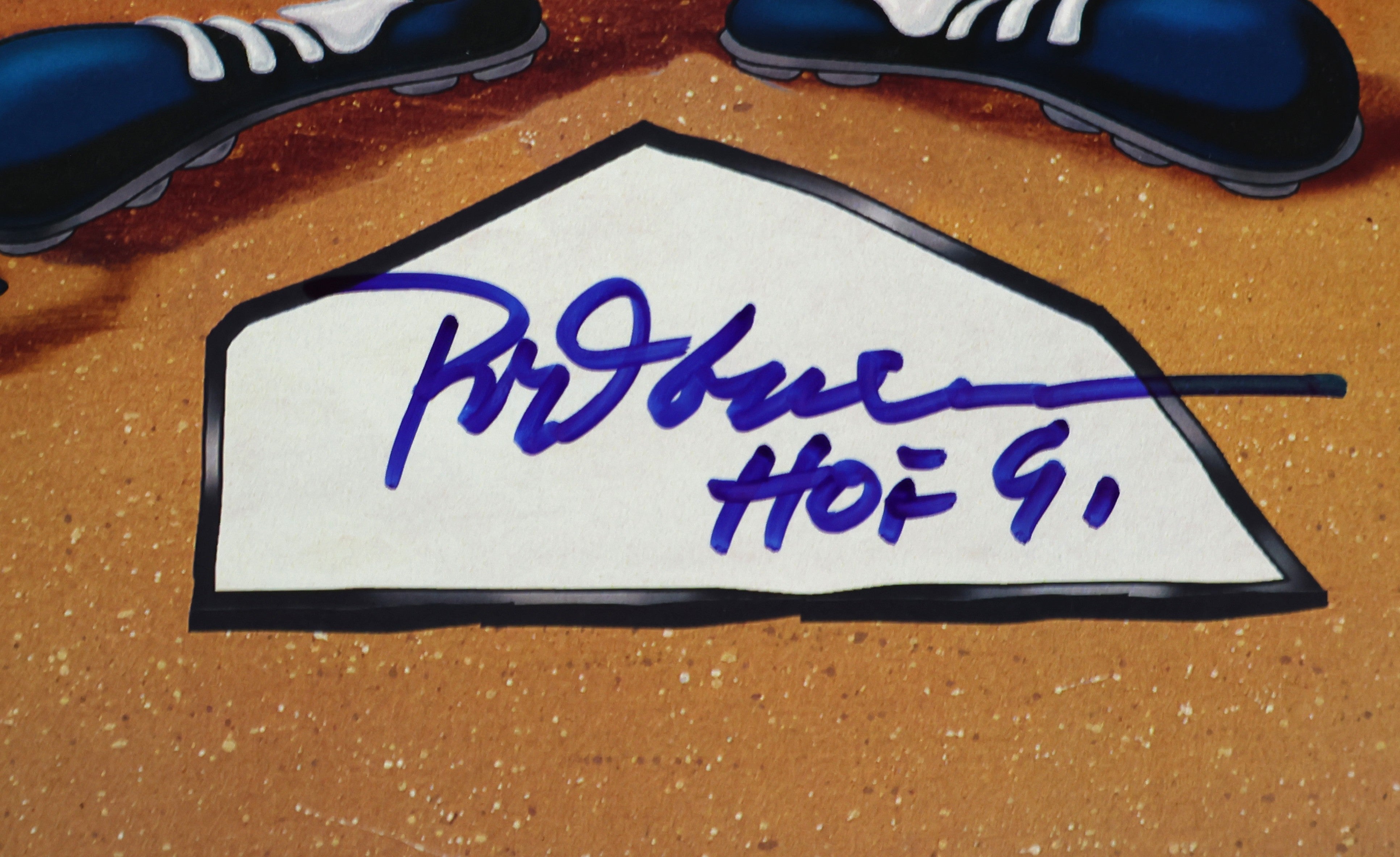 Rod Carew Autographed/Inscribed "HOF '91" Looney Tunes Print JSA COA