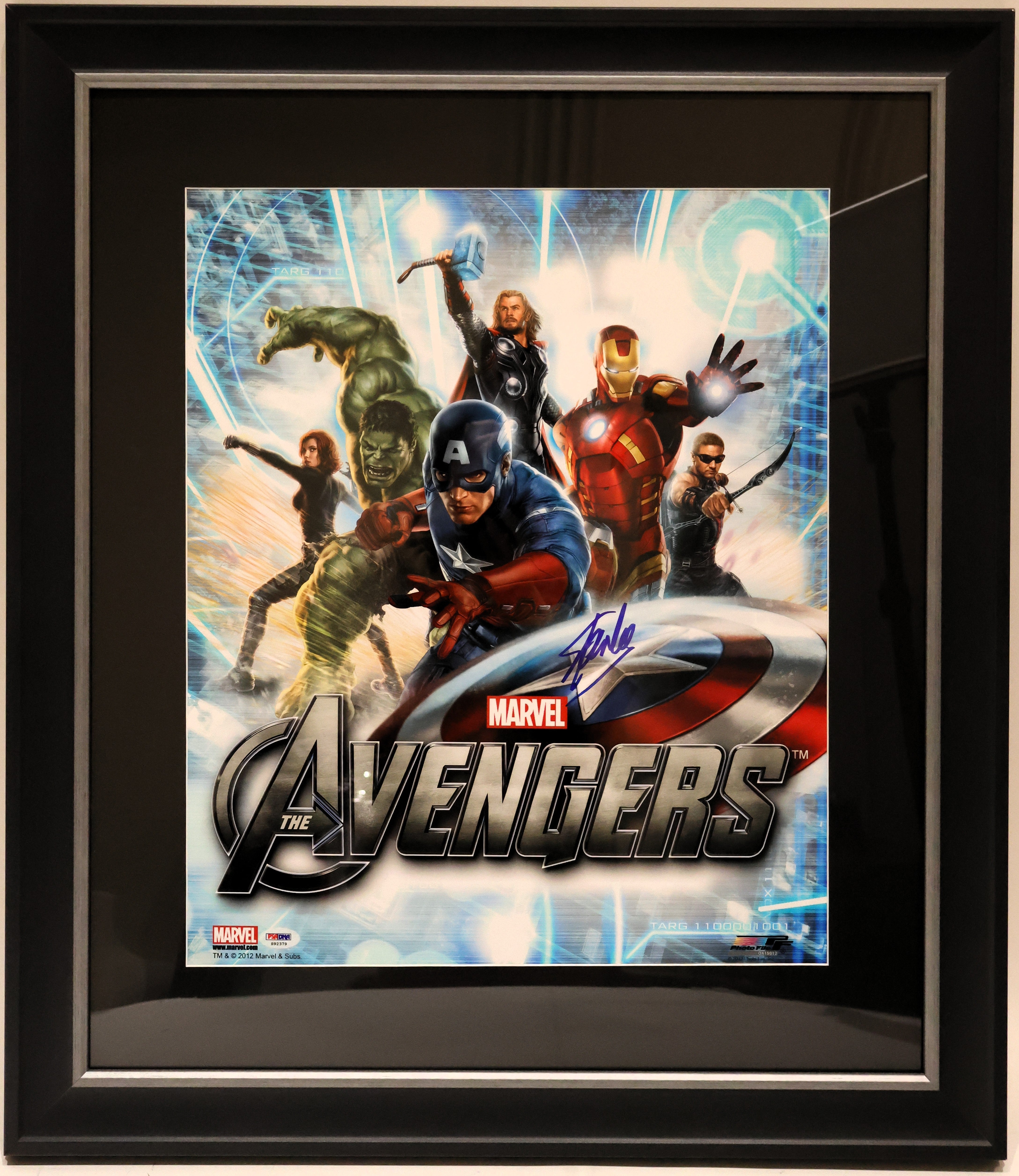 Stan Lee Signed Avengers Framed Photo 27.5"x24"