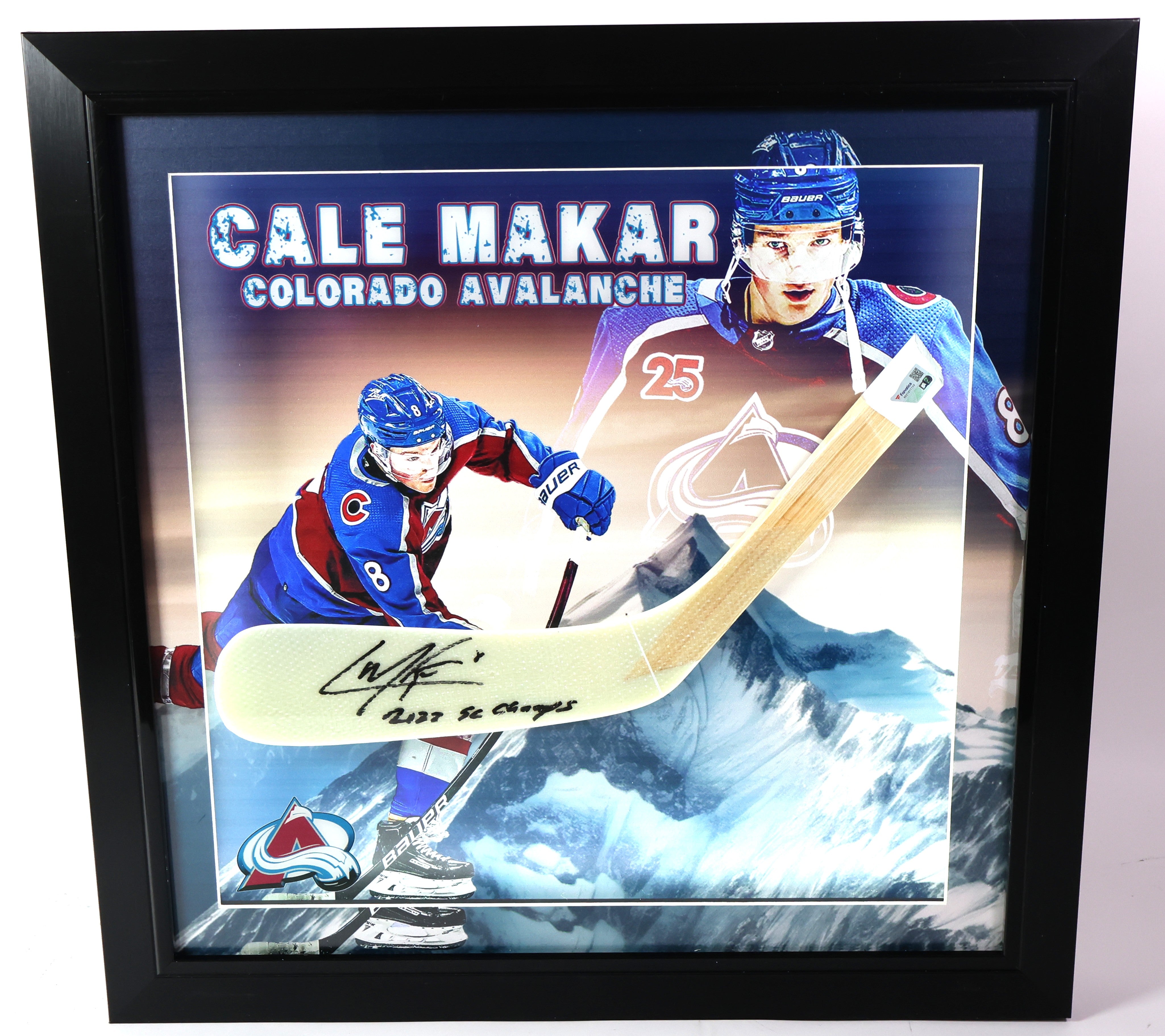 Cale Makar Autographed Inscribed "2022 SC Champs" Hockey Stick FANATICS COA