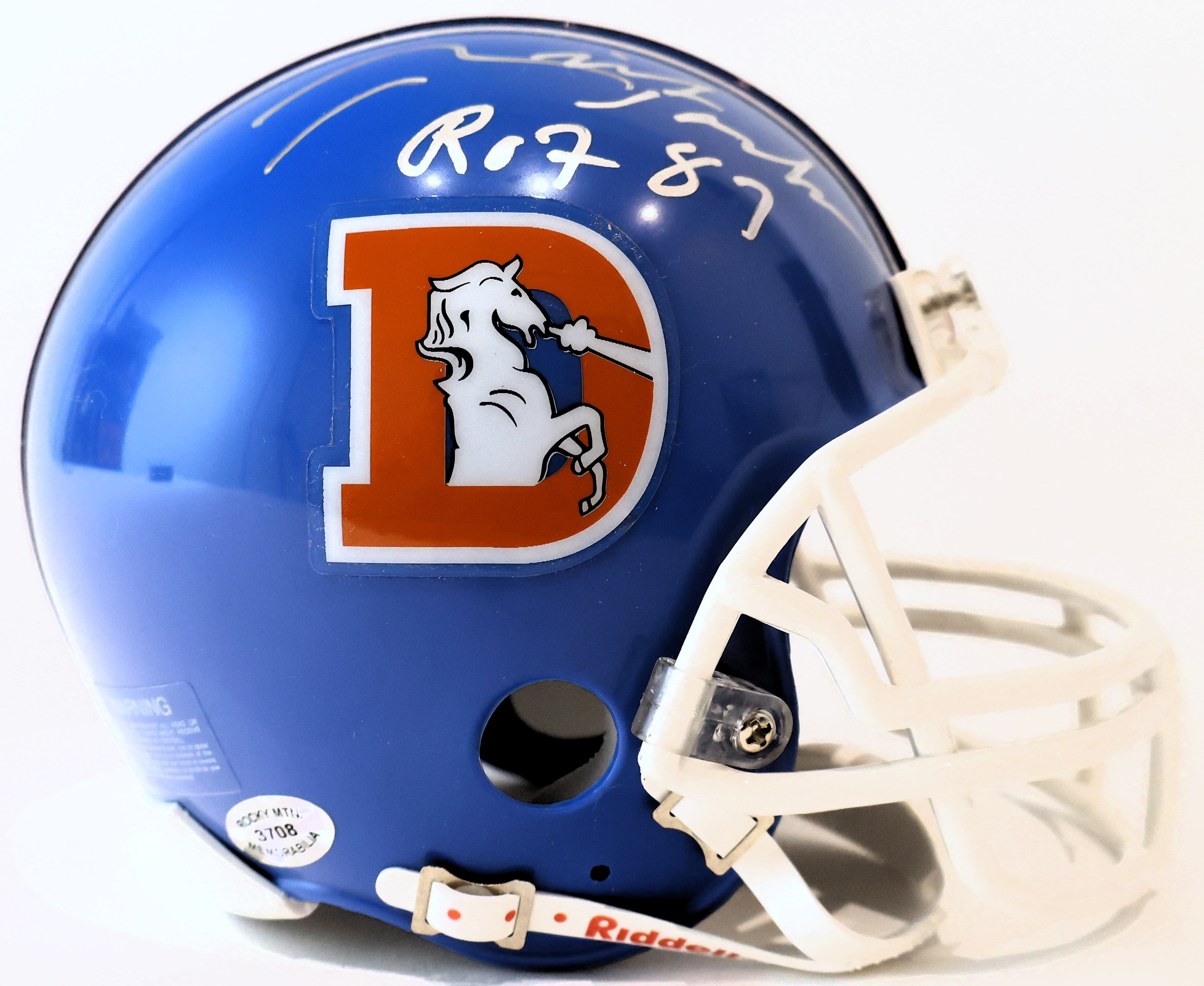 Rich Jackson Autographed Mini Helmet Inscribed "ROF 87" LSM COA