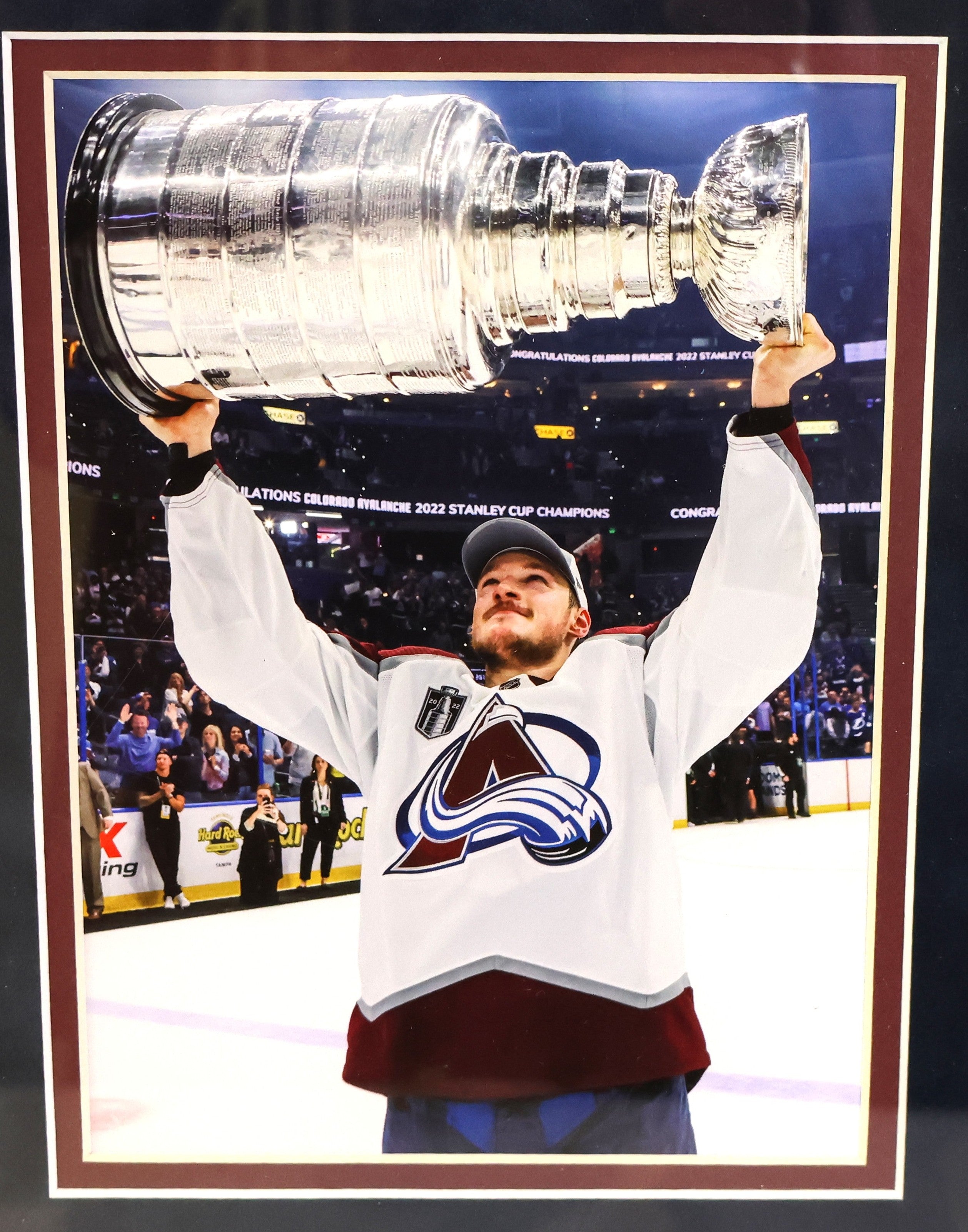 Cale Makar Autographed Framed Jersey Inscribed "2022 SC Champs" and "2022 Conn Smythe" Fanatics COA