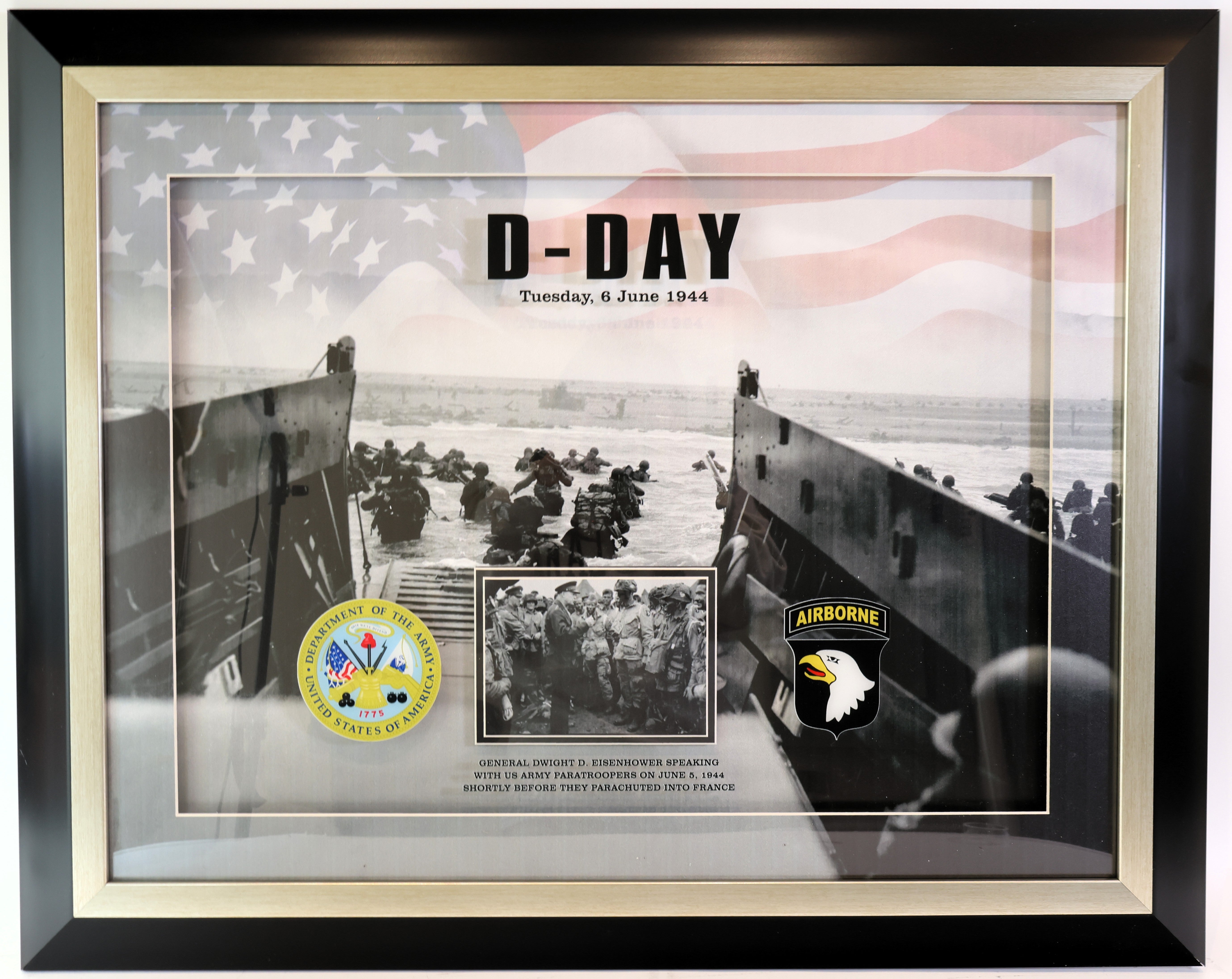 D-Day Framed Photo 30.5"x24.5"