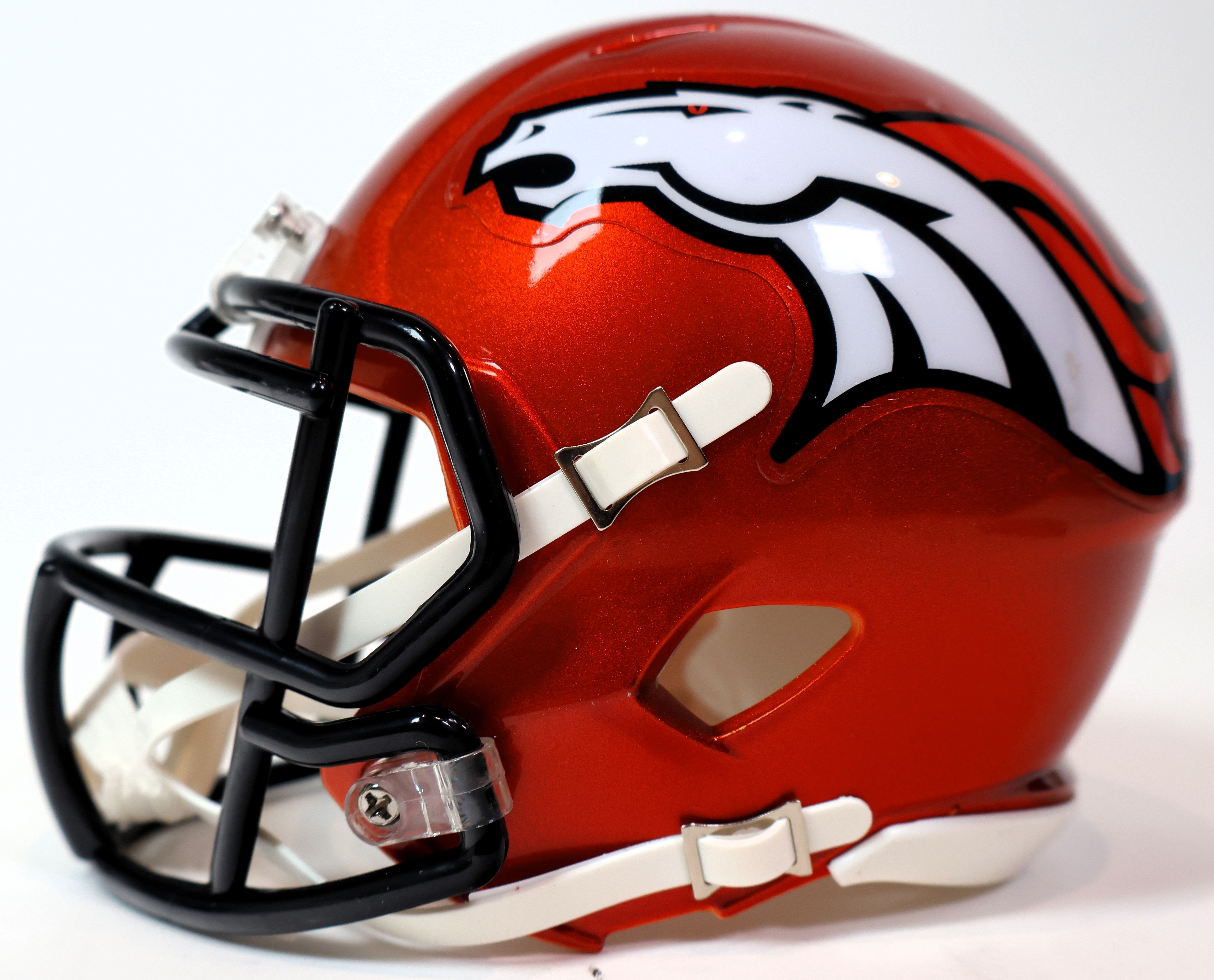 Javonte Williams Autographed Orange Mini Helmet Beckett COA