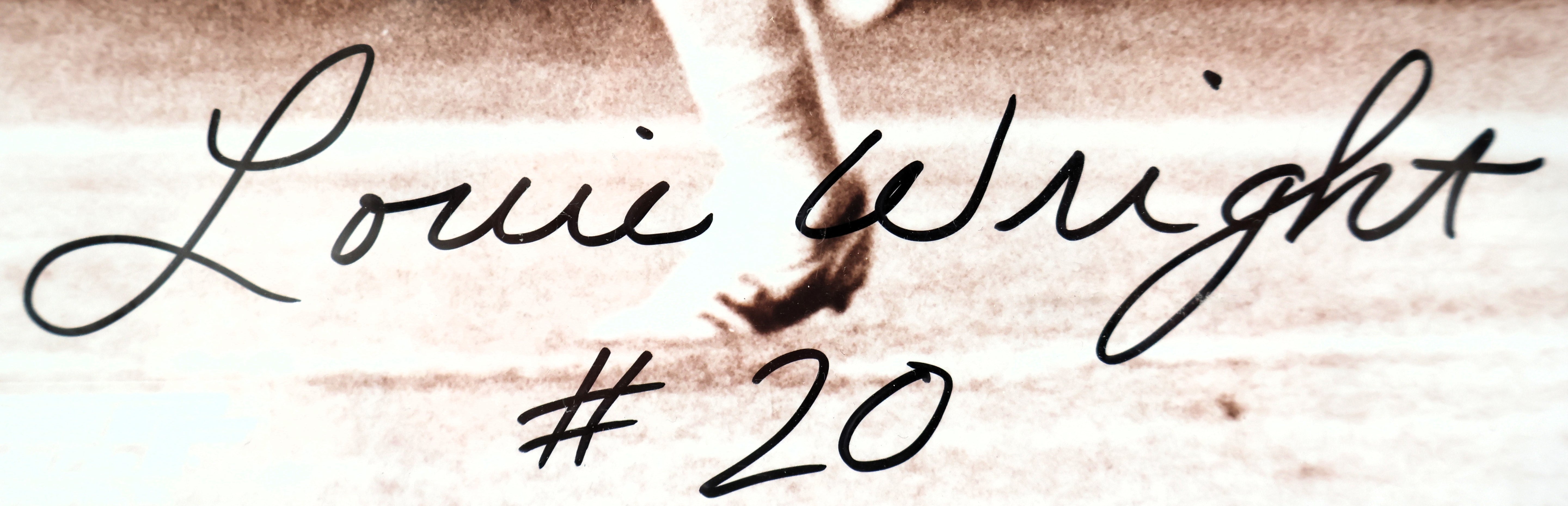 Louie Wright Autographed 8x10 Photo with Plaque