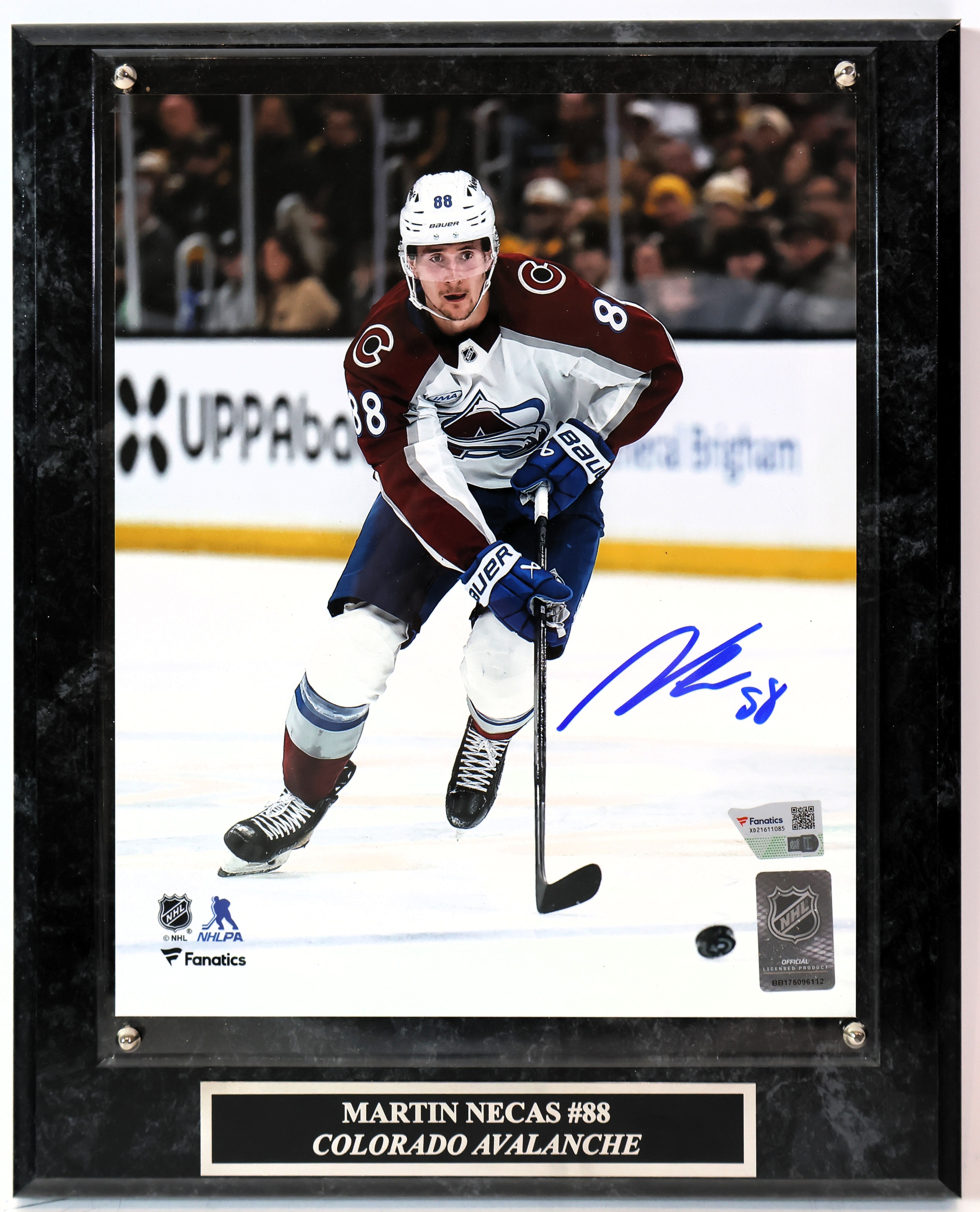 Martin Necas Autographed 8x10 Photo with Plaque Fanatics COA