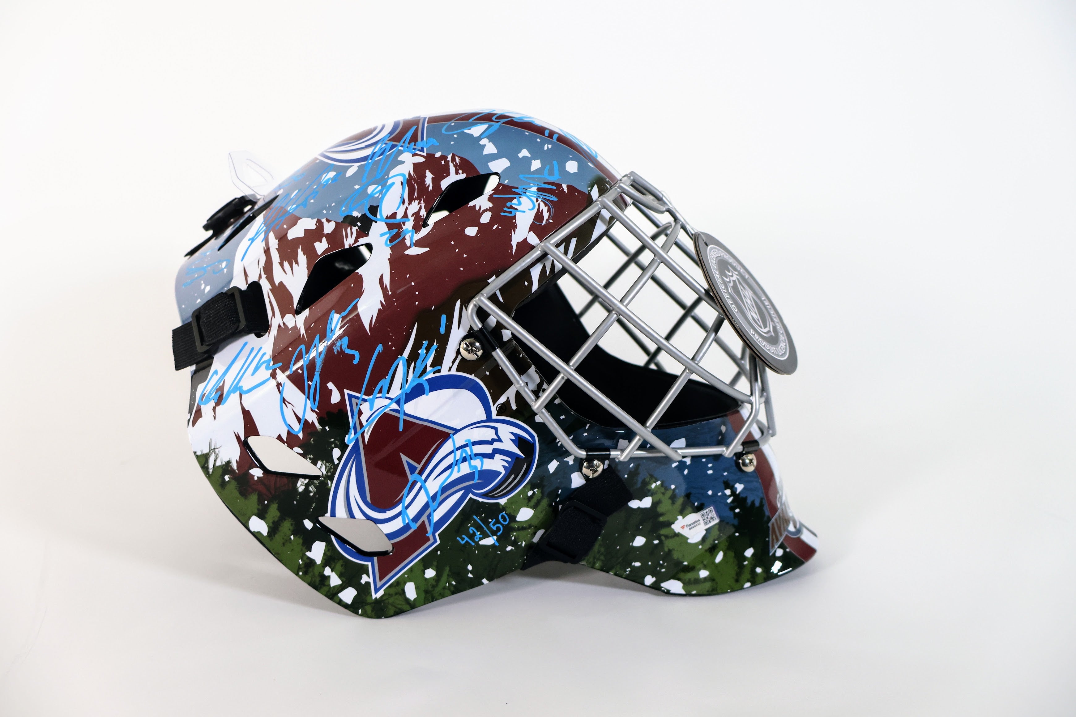 Colorado Avalanche 2022 Stanley Cup Champions Team Signed Replica Goalie Mask - Limited Edition 42/50