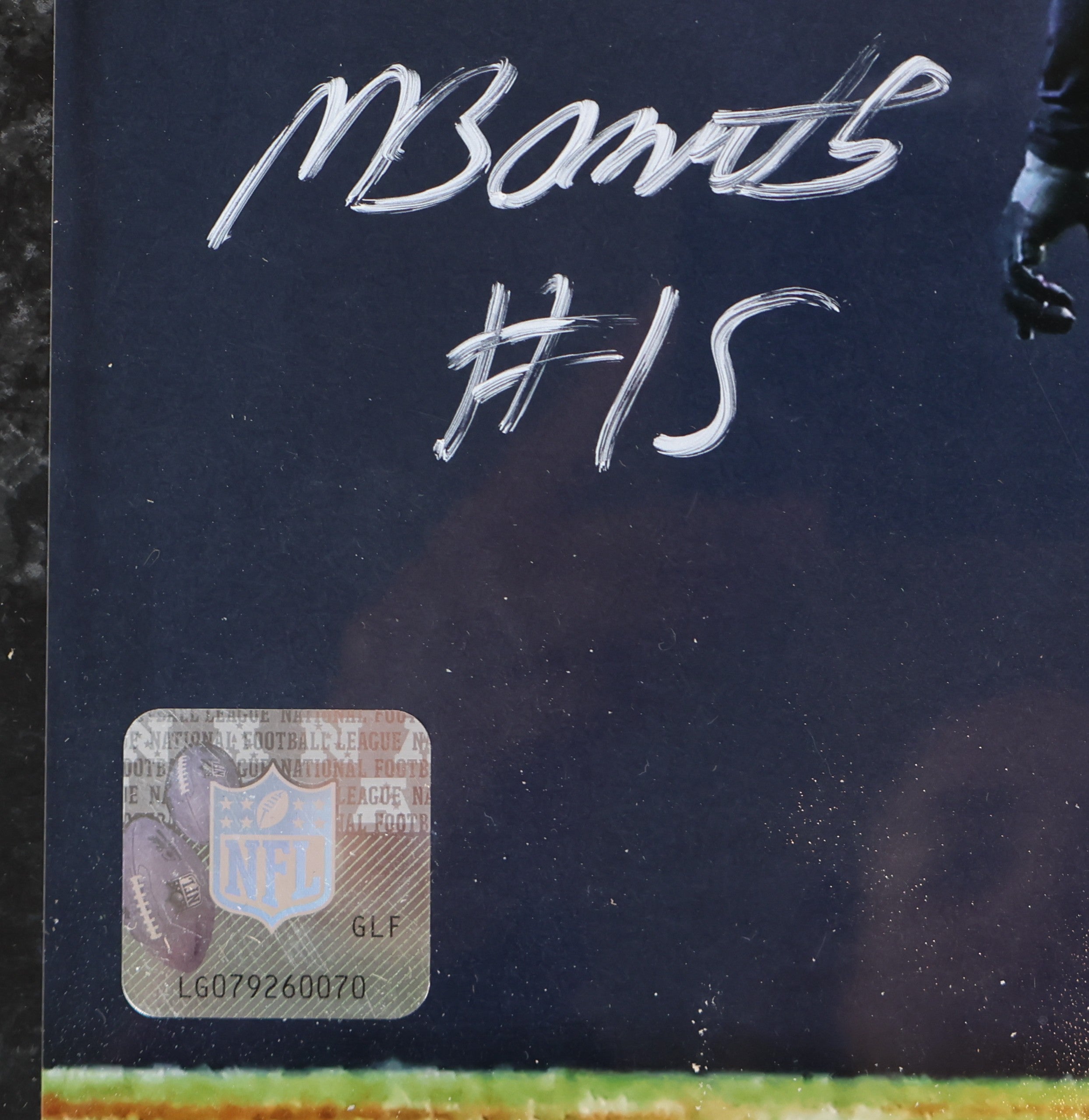 Nik Bonitto Autographed 8x10 Denver Broncos Photo w/ Plaque (Pick Six) - Beckett COA - Latitude Sports Marketing