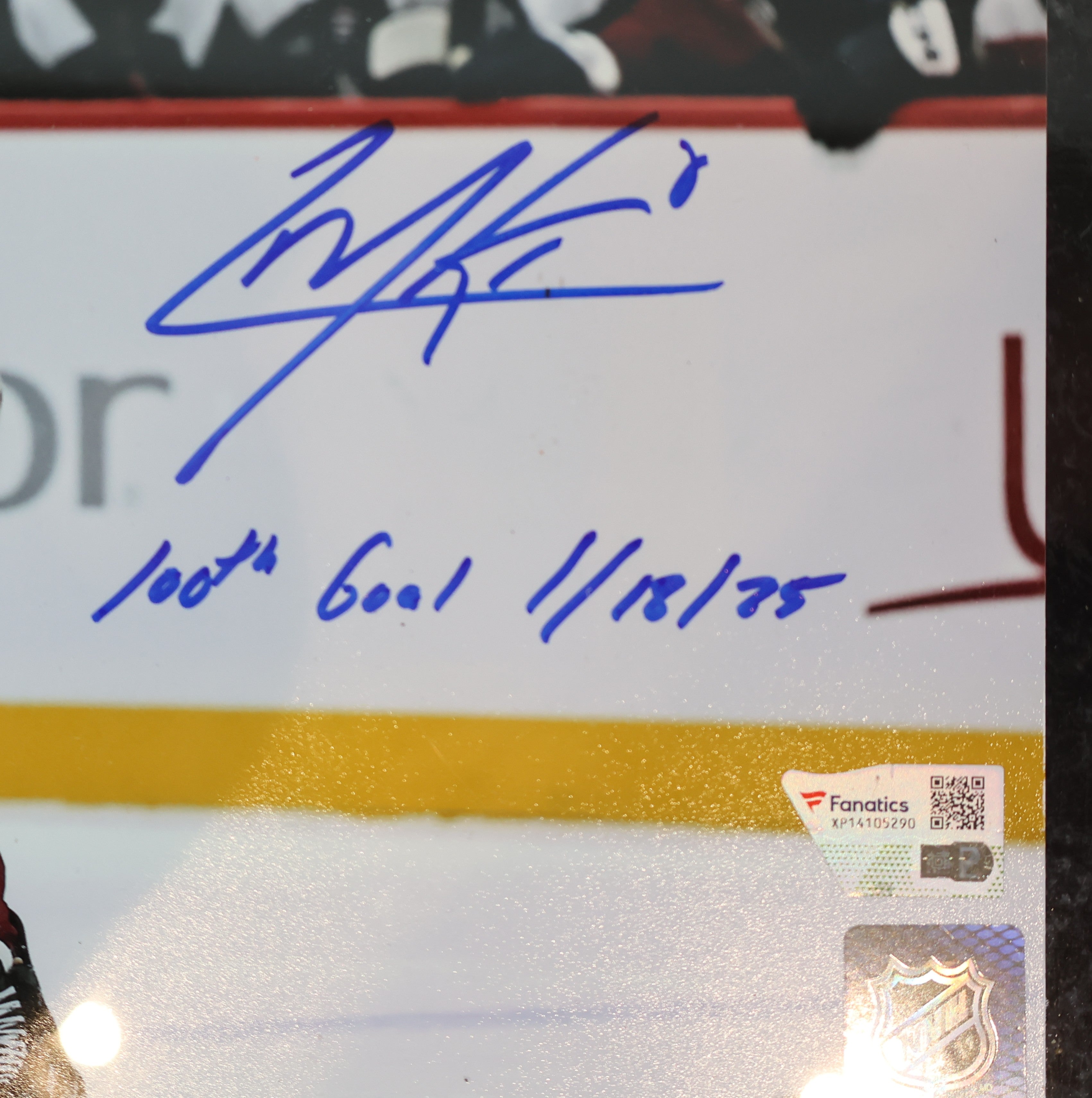 Cale Makar Autographed Inscribed 8x10 Photo with Plaque Fanatics COA