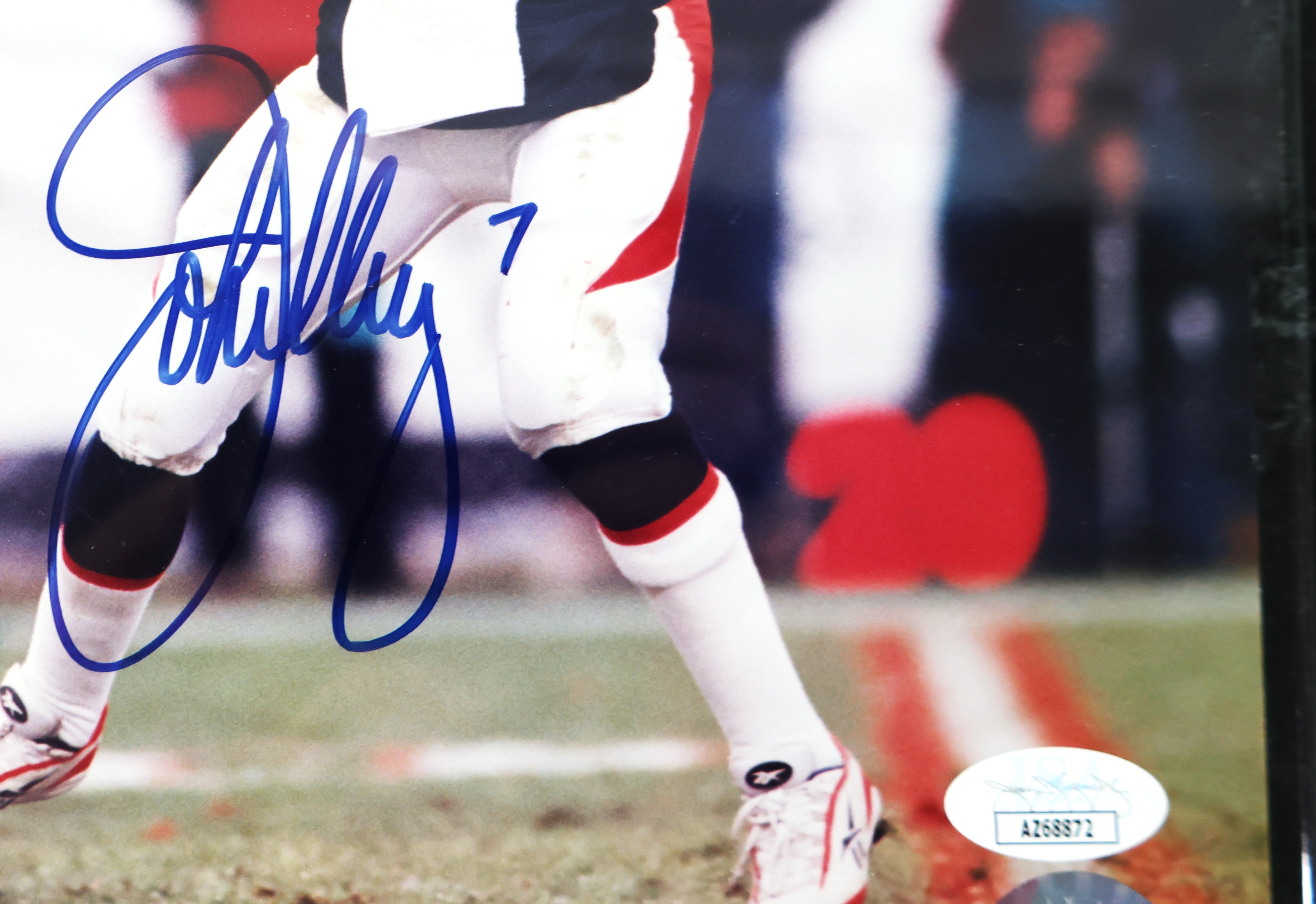 John Elway #7 Autographed Photo with Plaque
