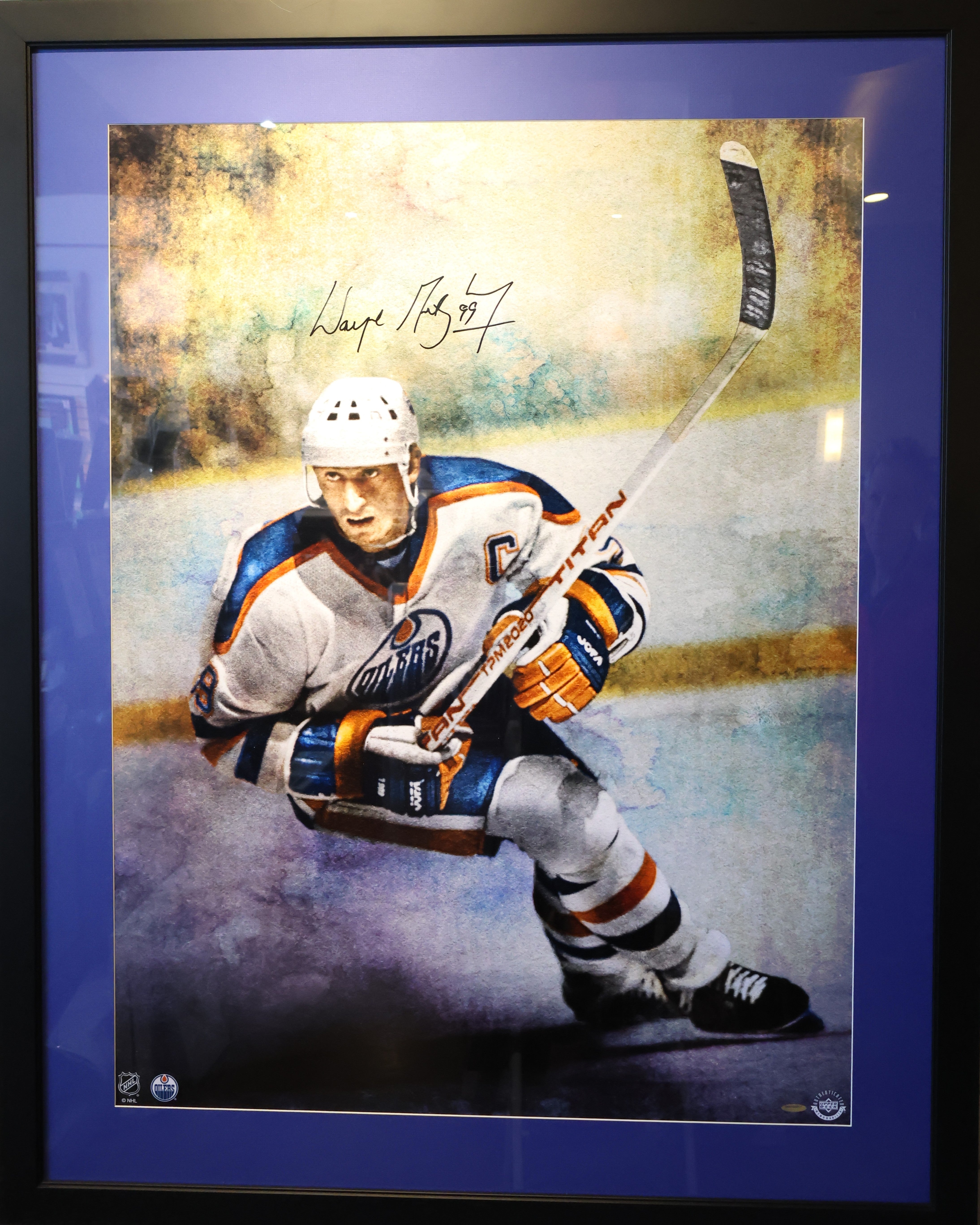 Wayne Gretzky Autographed “Supreme Force” 30x40 with Deluxe Frame UDA