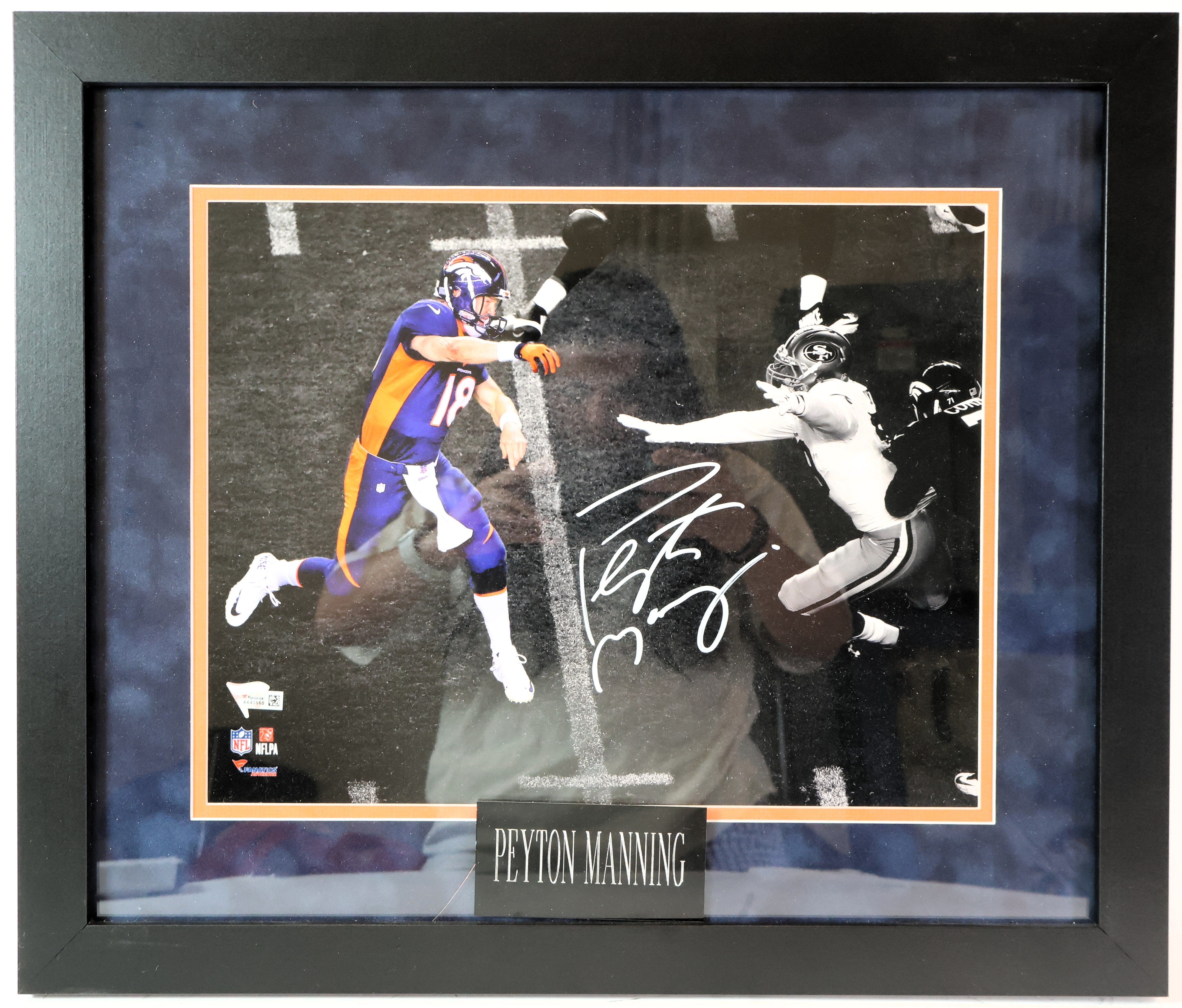 Peyton Manning Autographed 11x14 Photo framed Fanatics COA