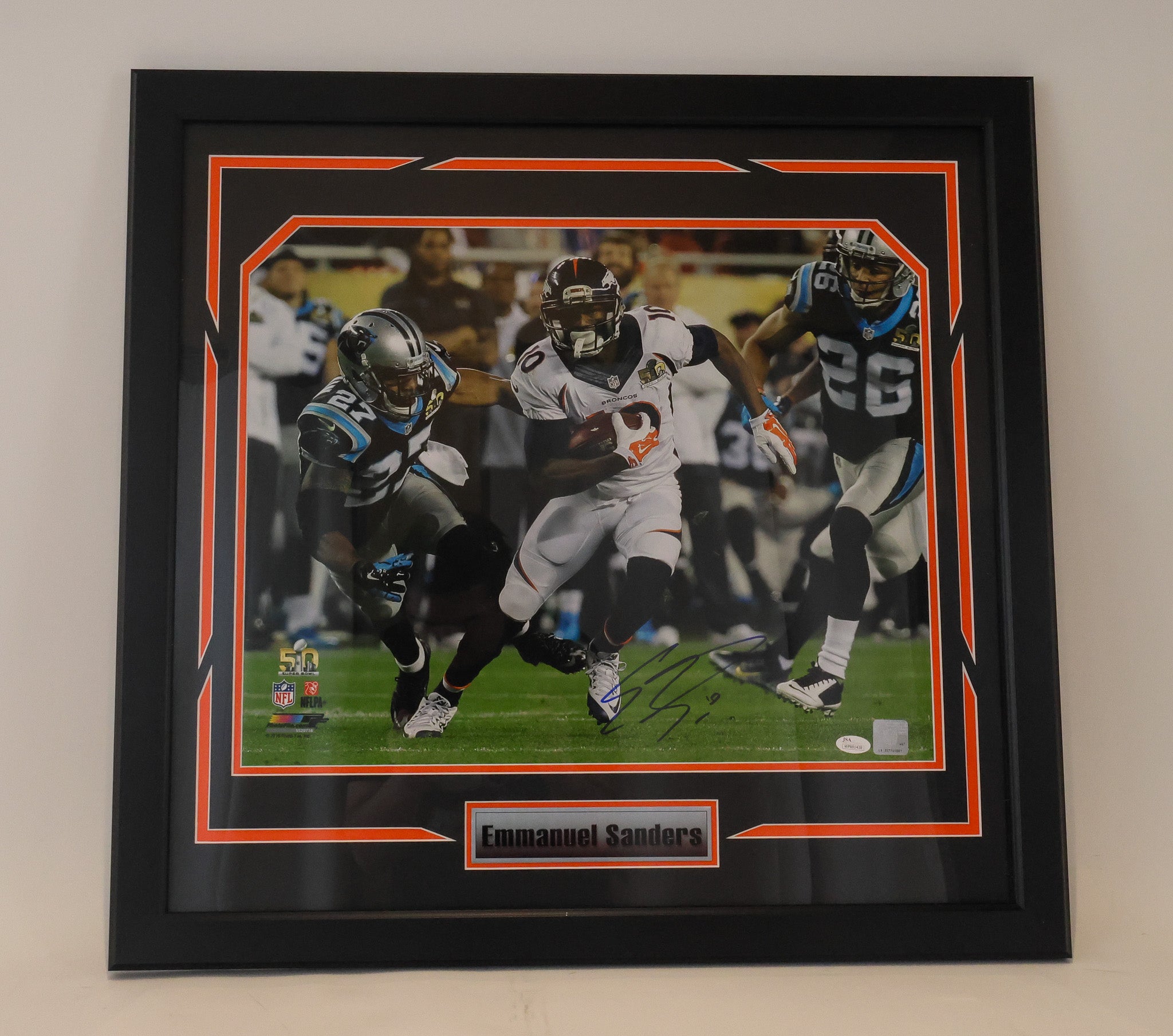 Emmanuel Sanders Autographed Denver Broncos 16x20 Photo (JSA & NFL COAs)