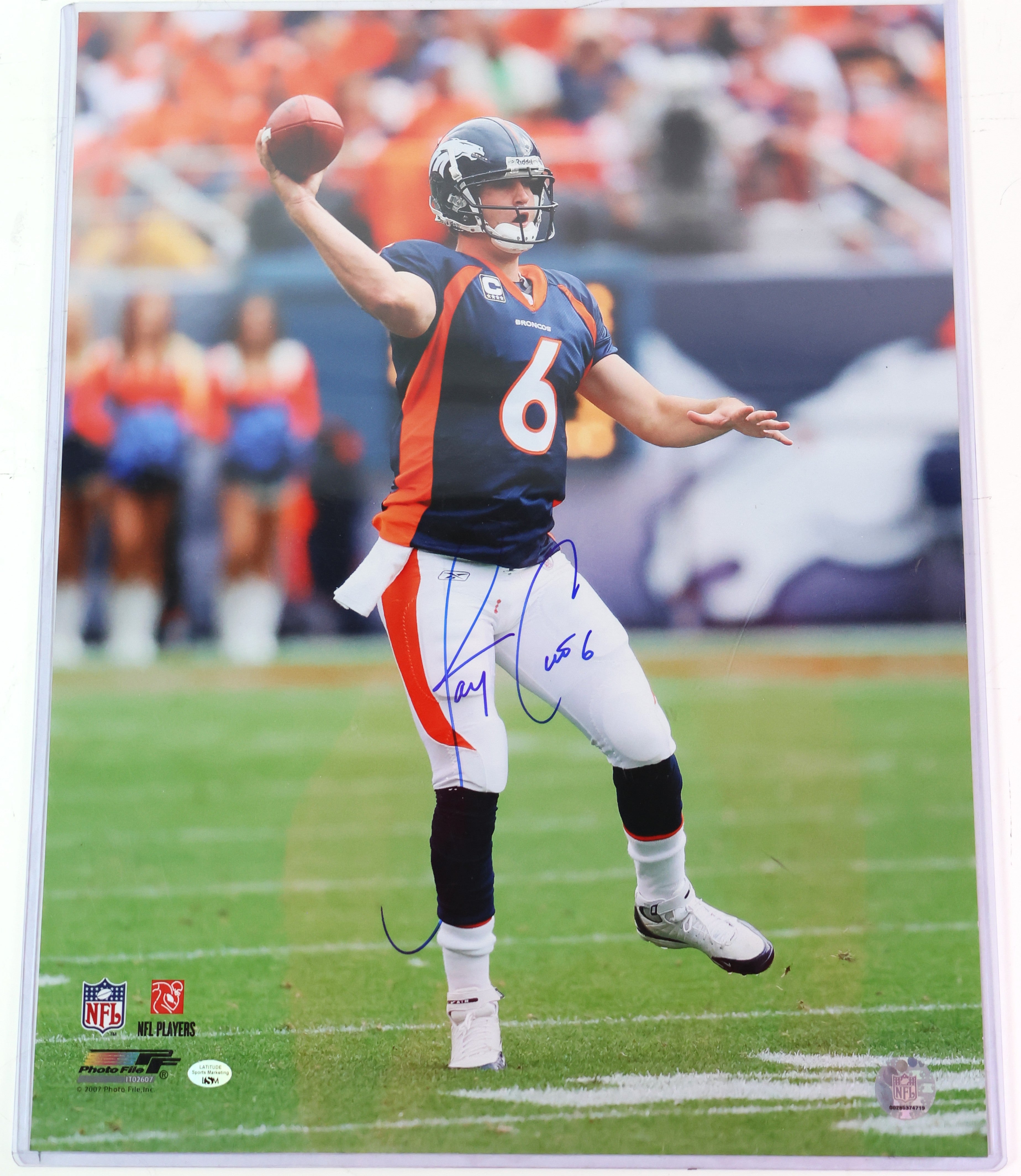Autographed Jay Cutler Denver Broncos 16x20 Photo