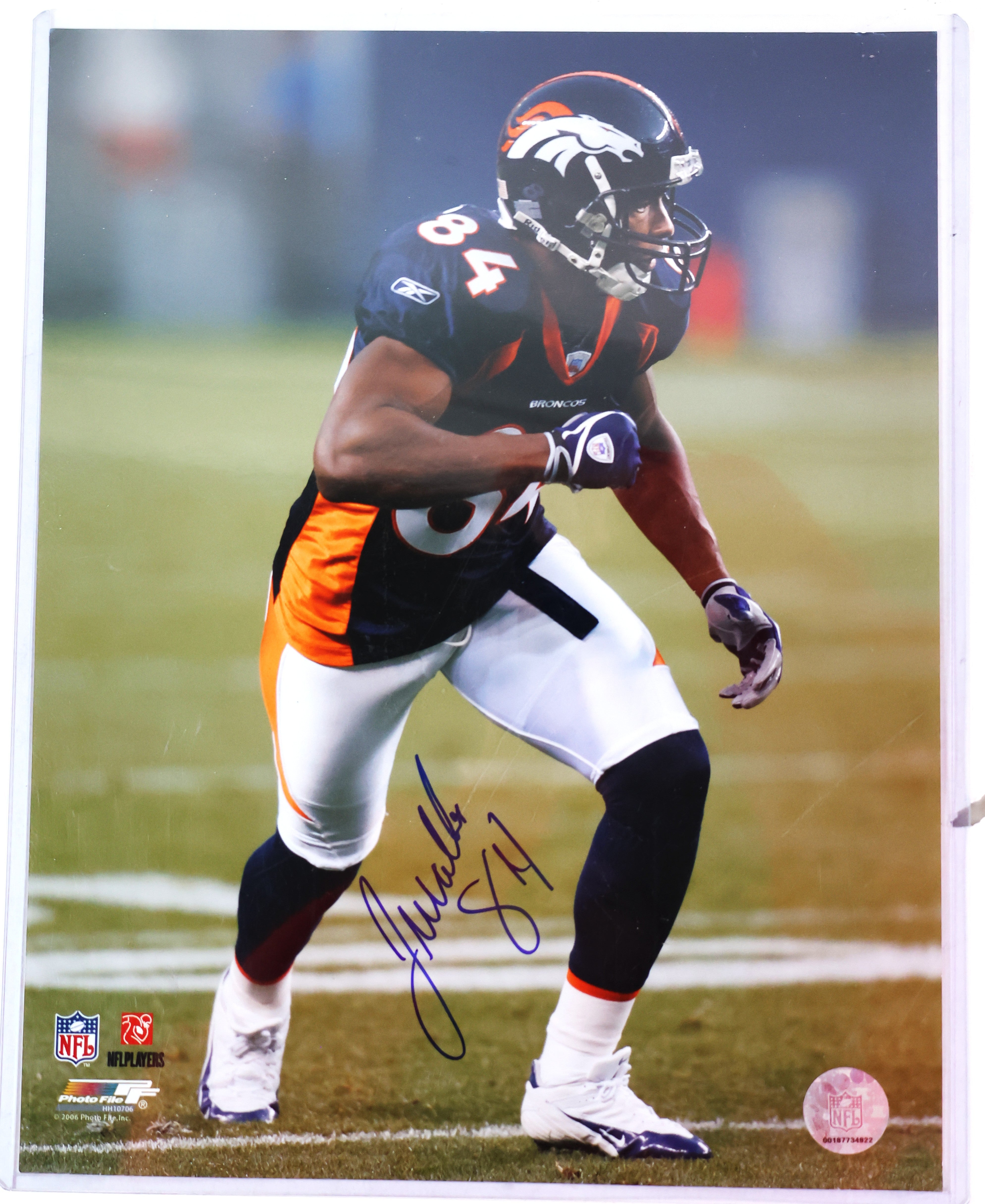 Javon Walker Autographed Denver Broncos 11x14 Photo
