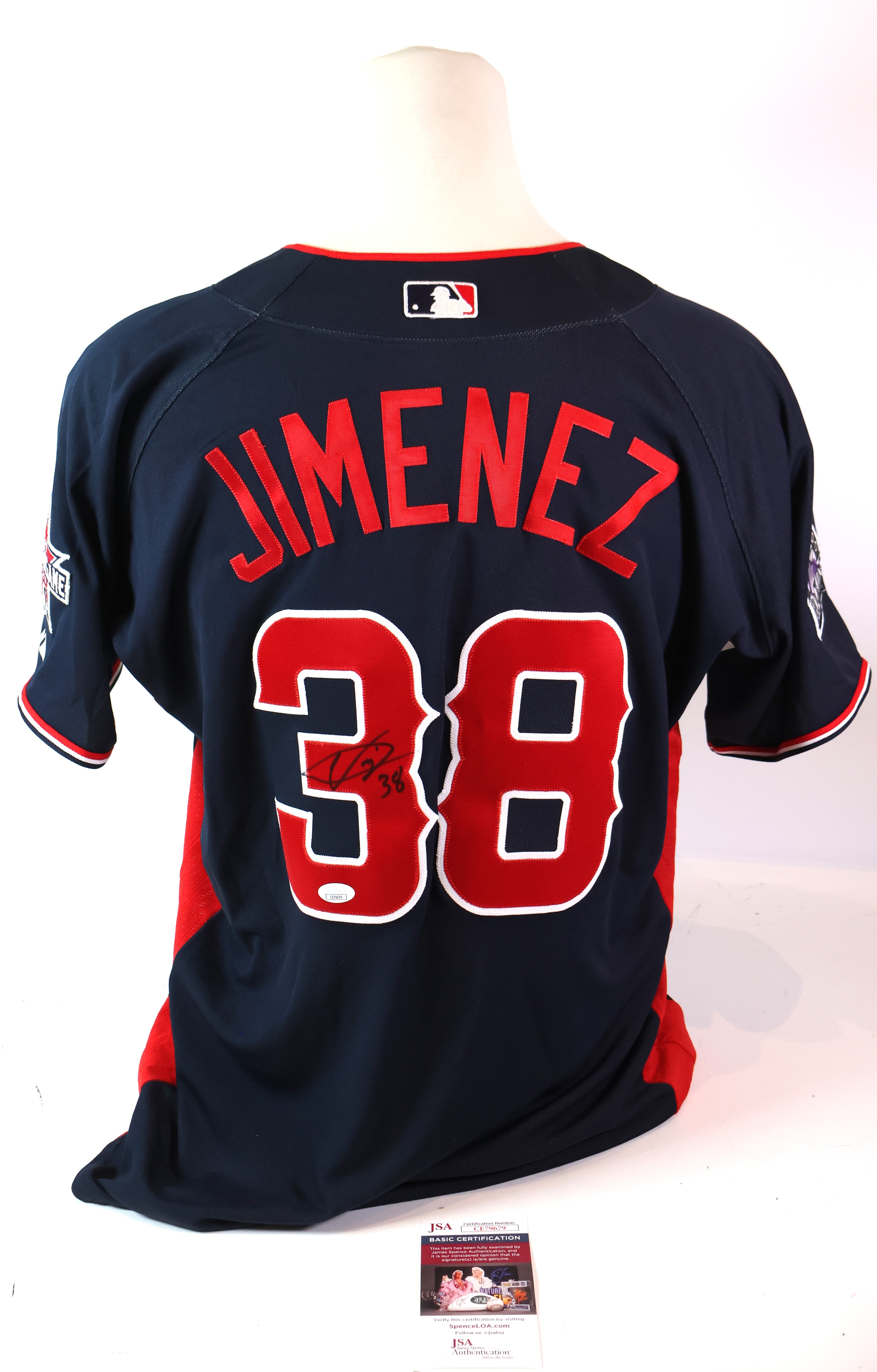 Ubaldo Jimenez Autographed Majestic 2010 MLB All-Star Jersey (Size L) JSA COA