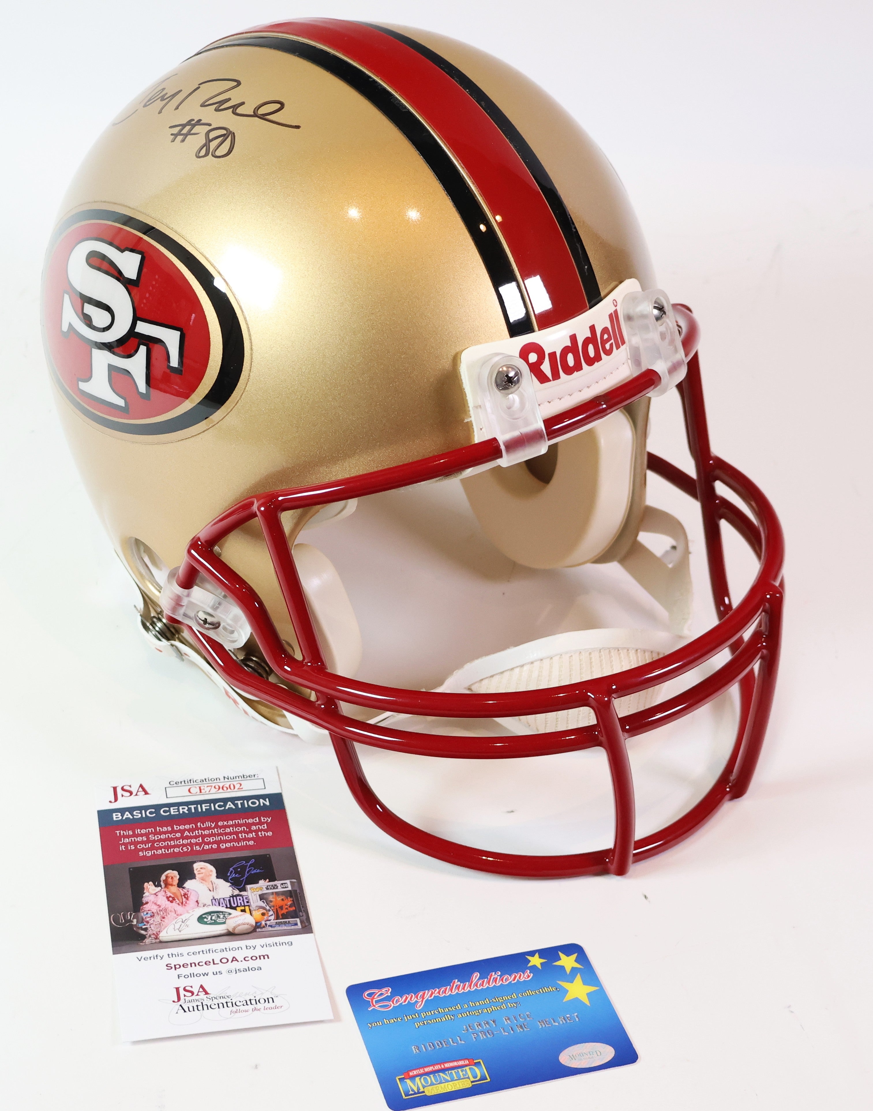 Jerry Rice Autographed San Francisco 49ers Pro Helmet JSA COA