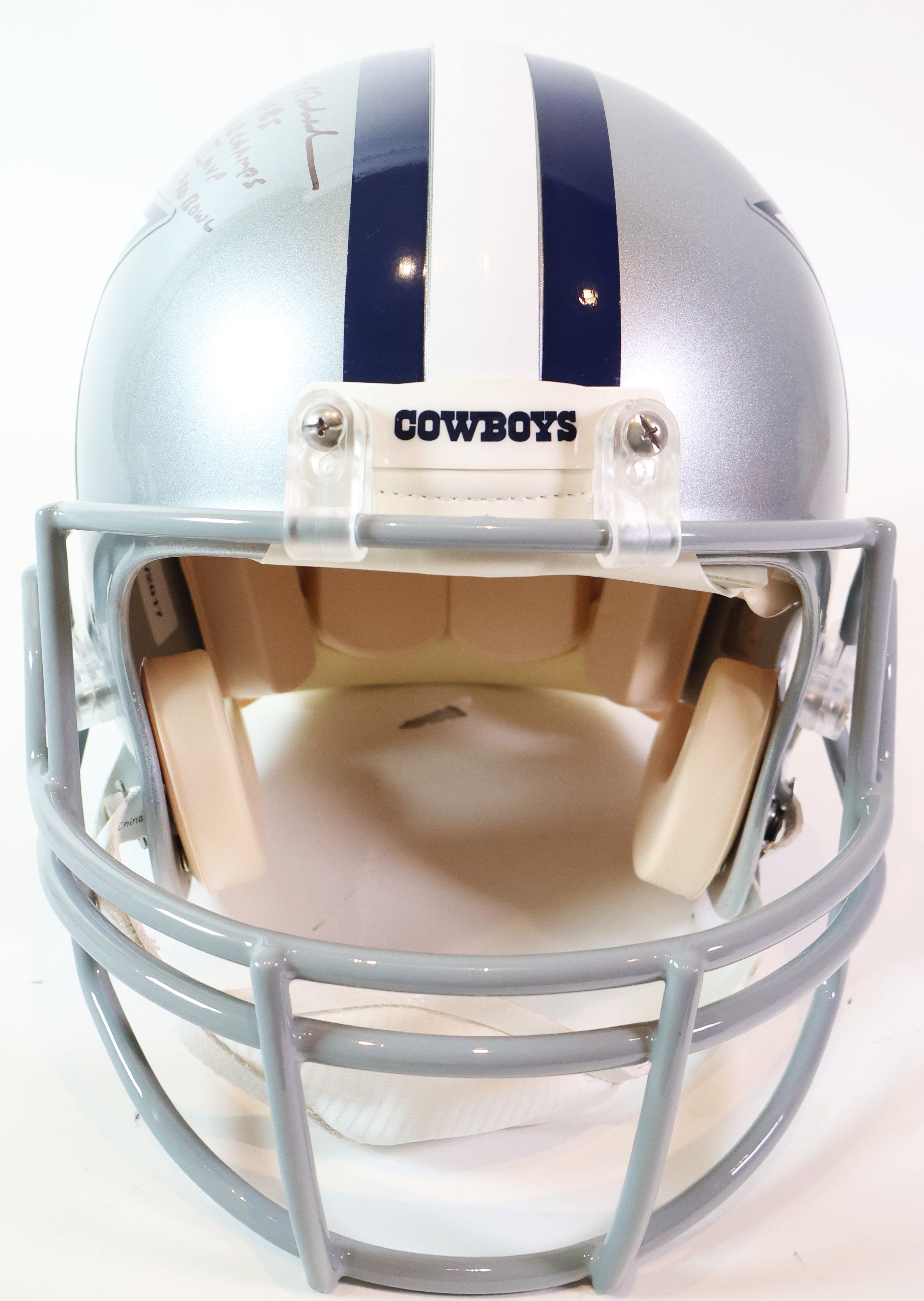 Roger Staubach Autographed/4X Inscribed Dallas Cowboys Pro Helmet w/case Fanatics COA