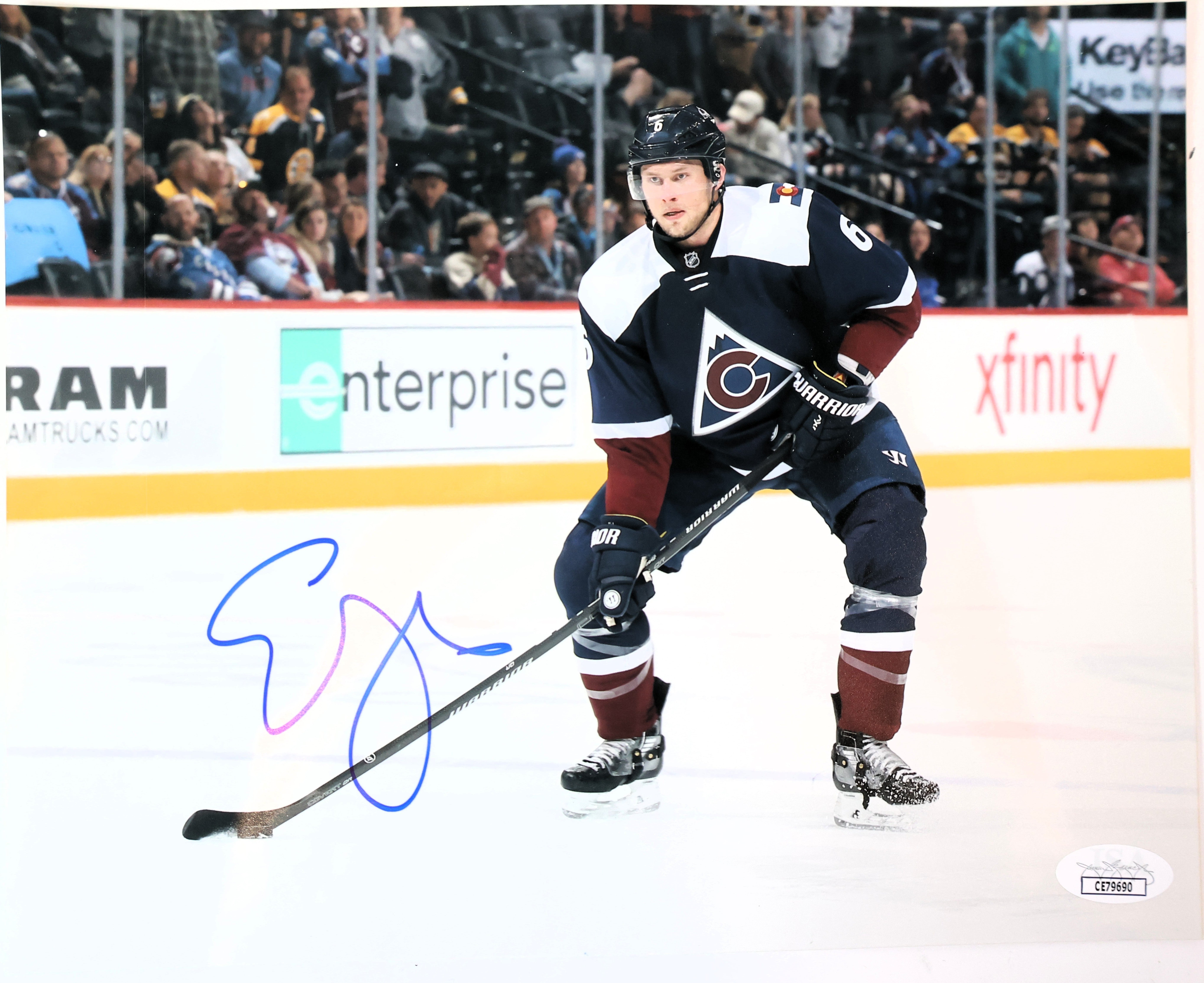 Erik Johnson Autographed 8x10 Photo JSA COA