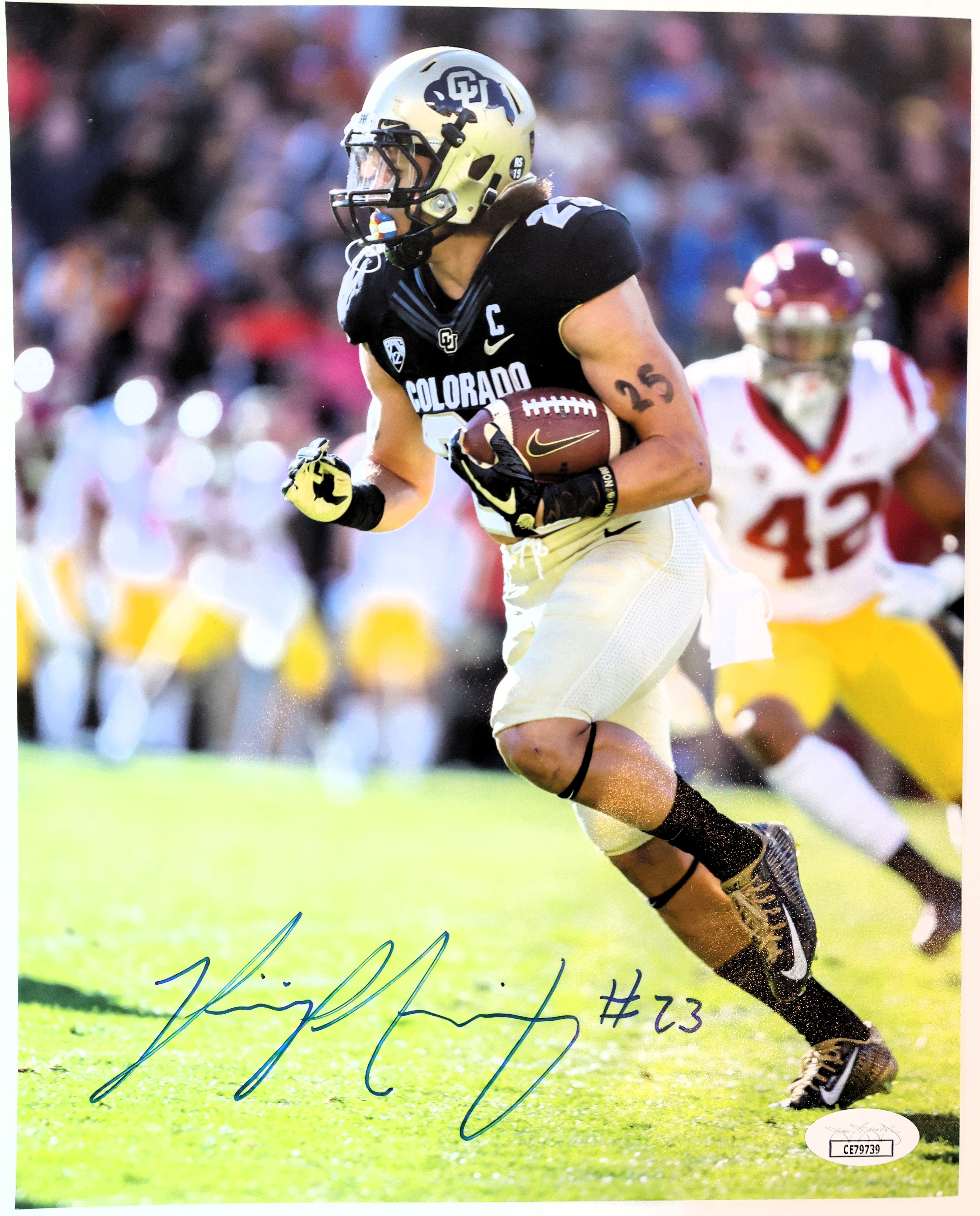 Phillip Lindsay Autographed 8x10 Photo JSA COA