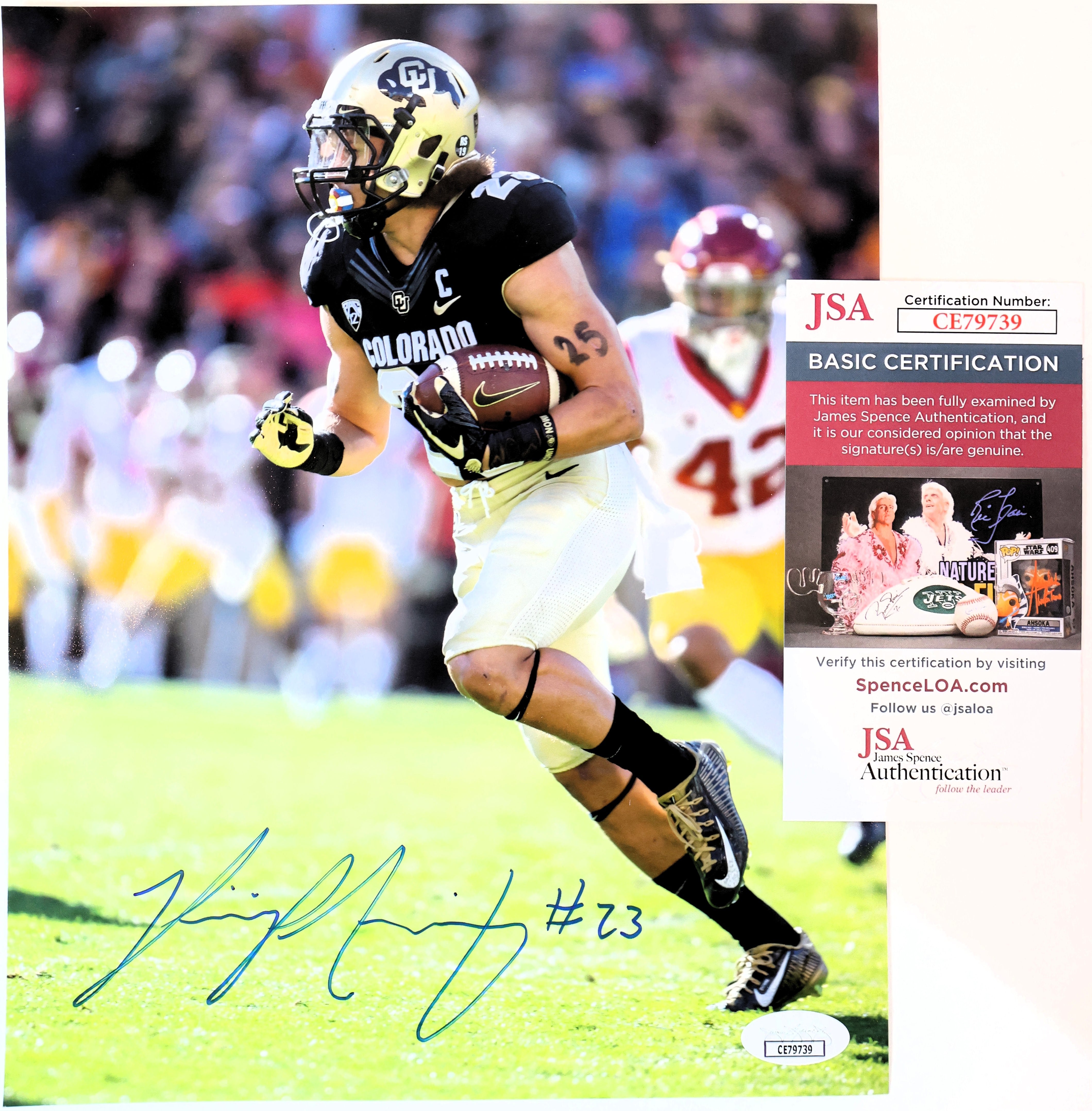Phillip Lindsay Autographed 8x10 Photo JSA COA
