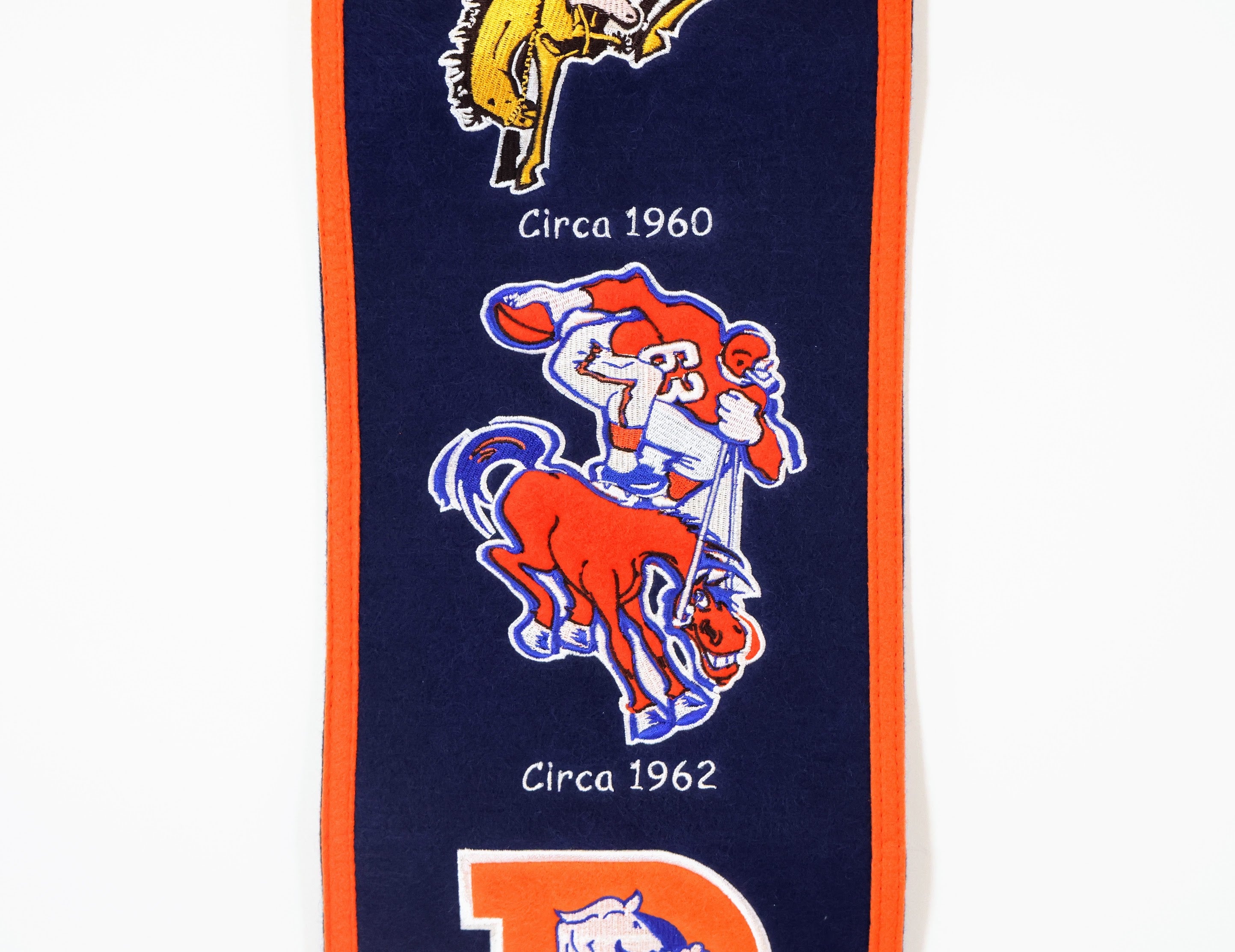 Denver Broncos Heritage Banner - Wool Blend Decor - Officially Licensed NFL